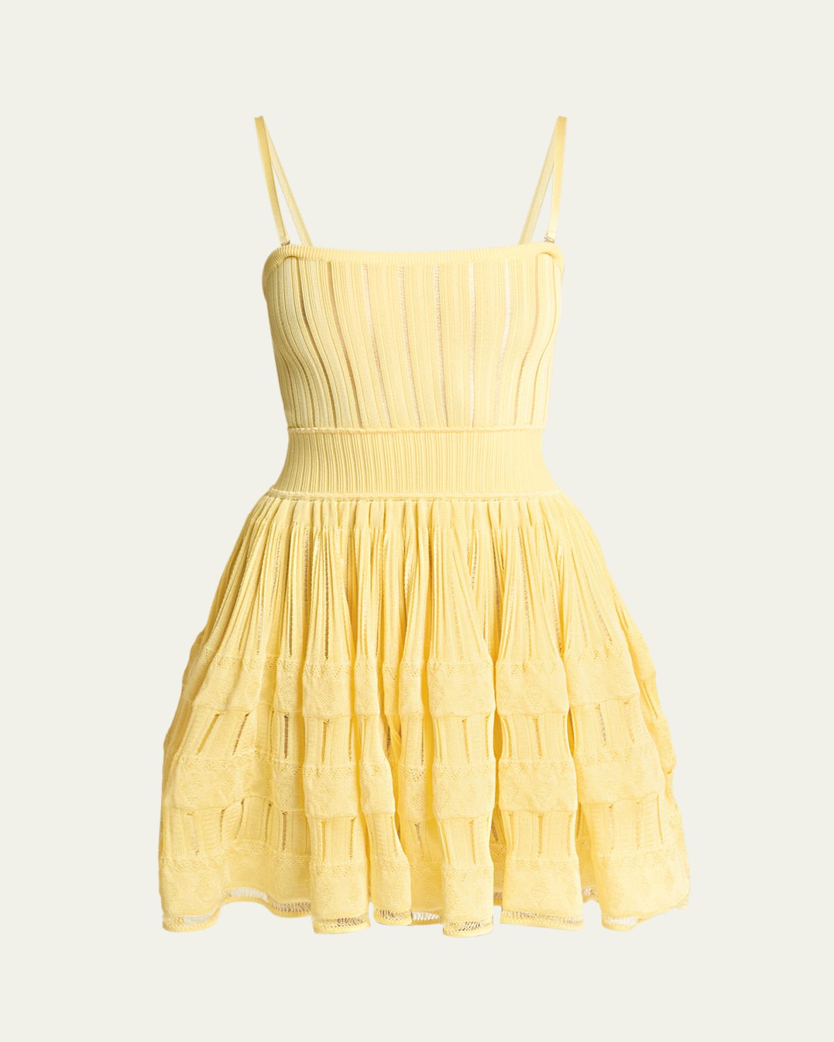 ALAÏA A-Line Crinoline Mini Dress with Removable Straps | Thumbnail 6