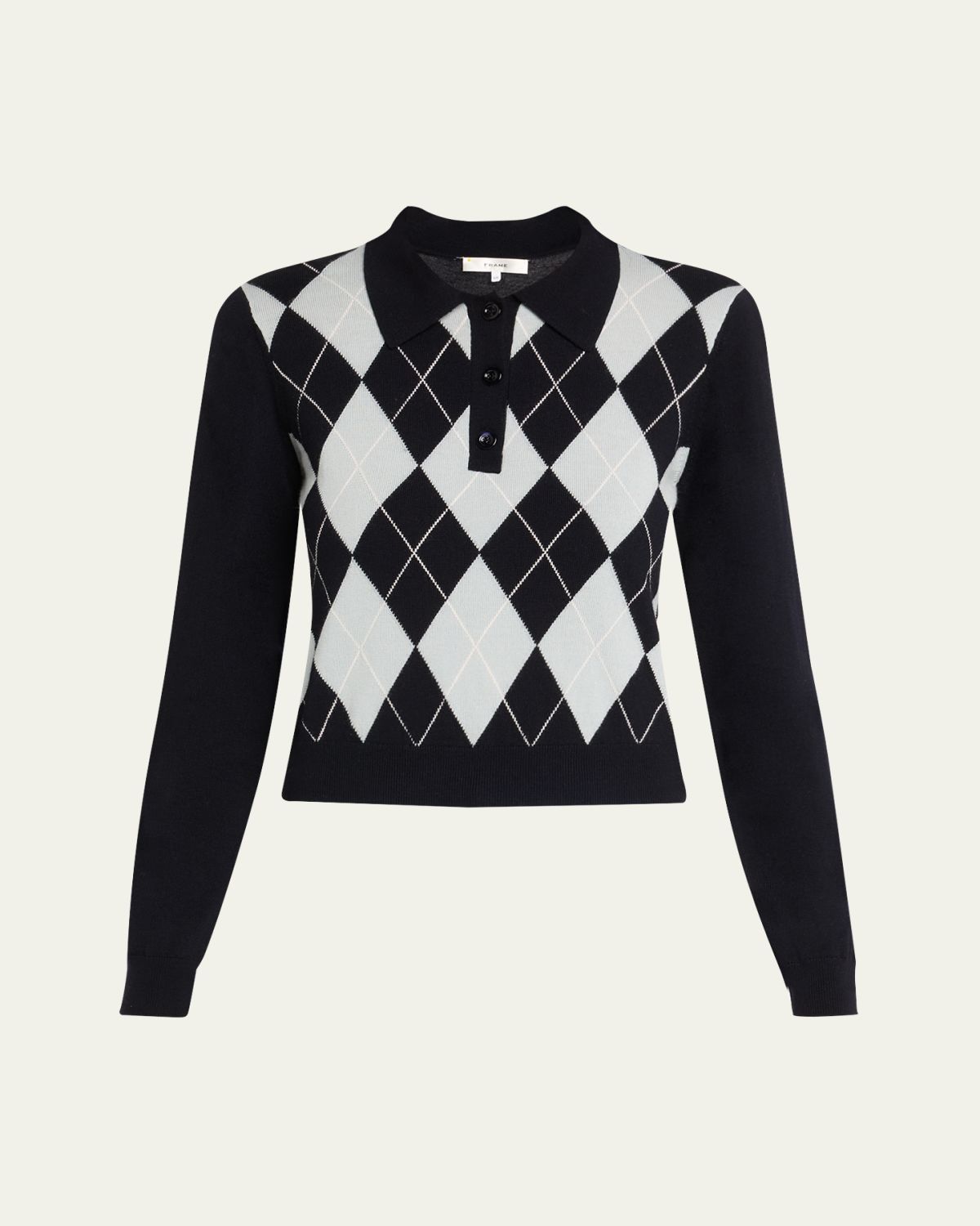 FRAME The Argyle Polo Sweater