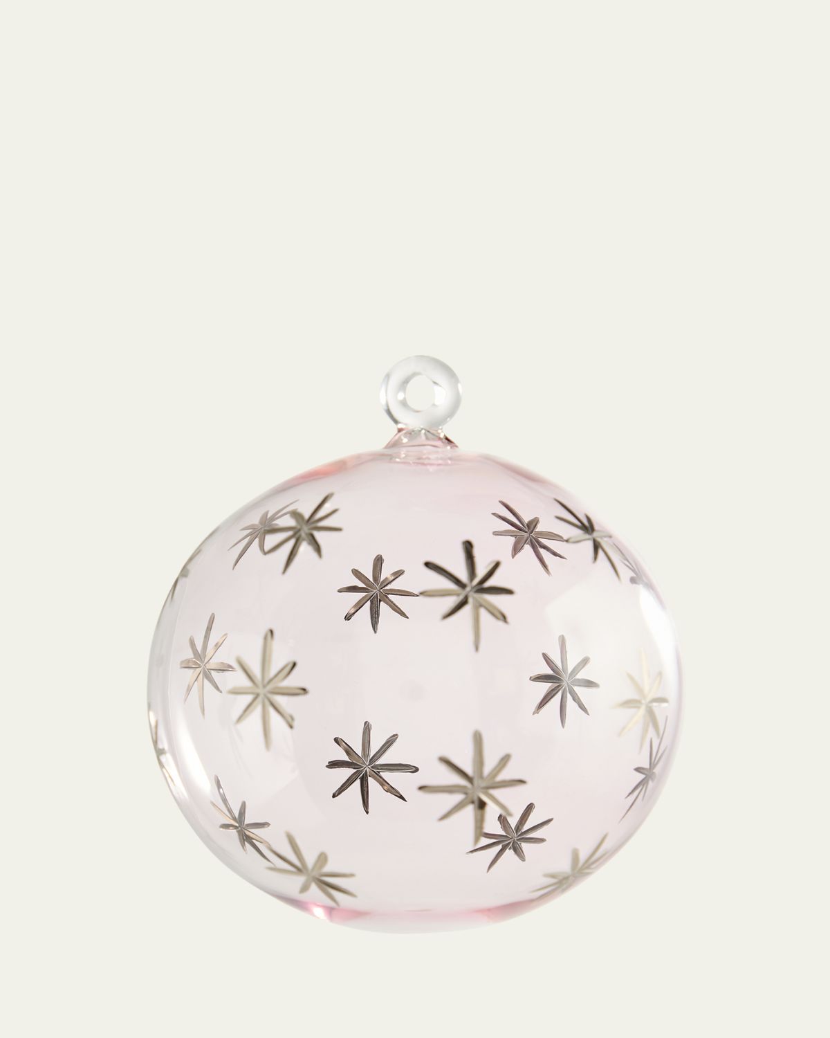 Bergdorf Goodman Purple Platinum Stars Christmas Ornament