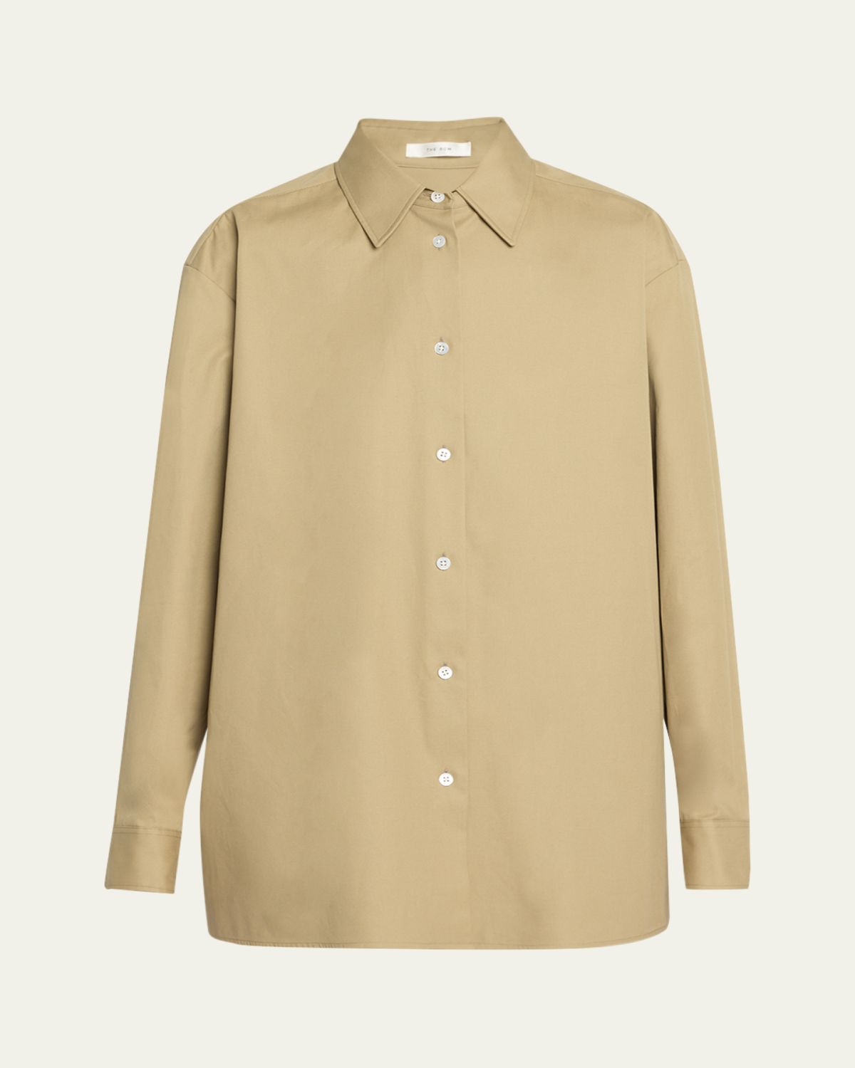 THE ROW Tansy Cotton-Cashmere Button-Down Shirt