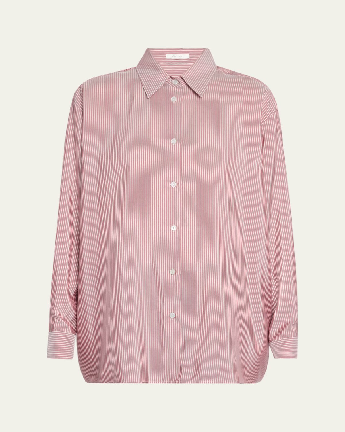 THE ROW Tansy Striped Silk Button-Down Shirt