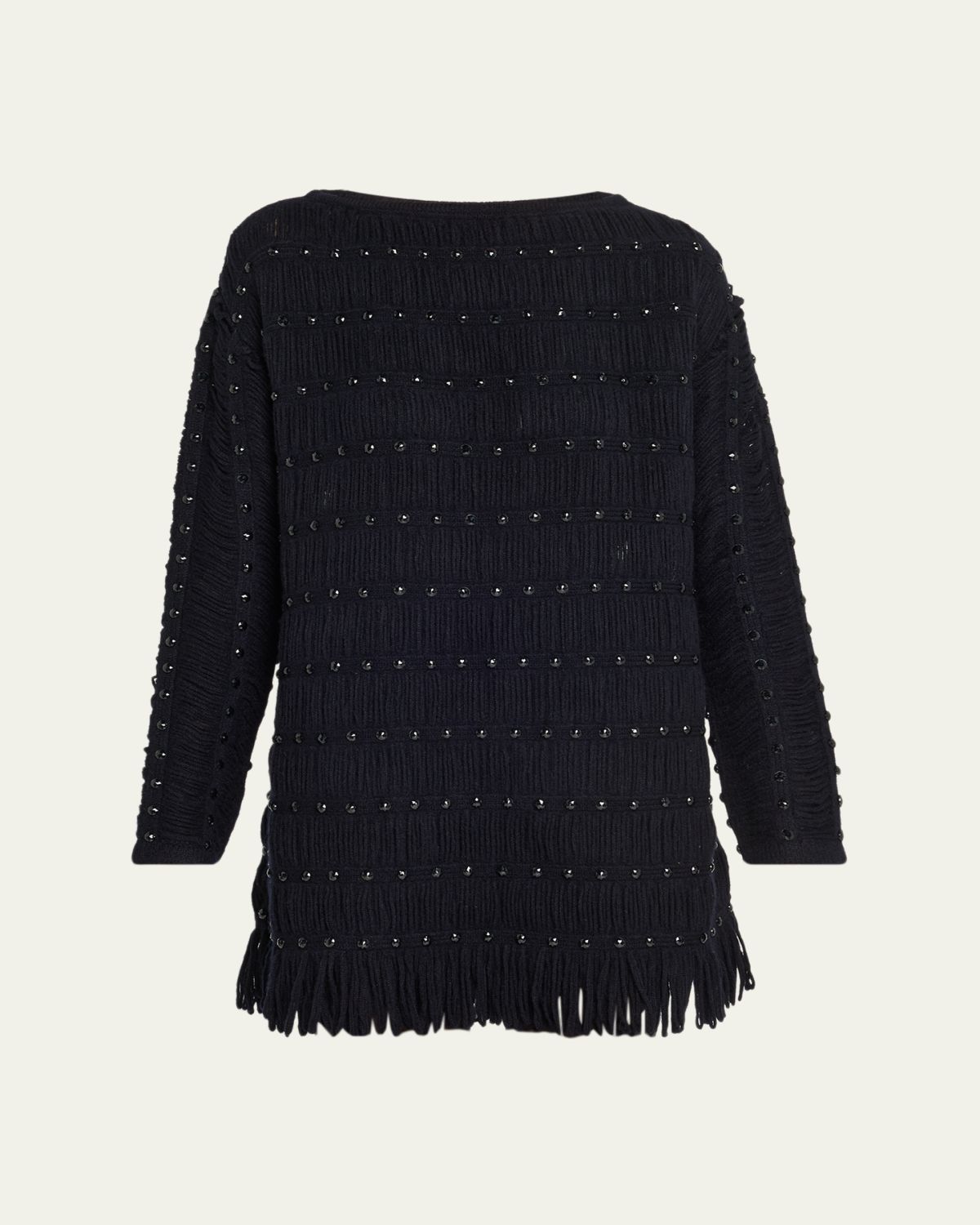 Diotima Notte Crystal Fringed Knit Mini Dress