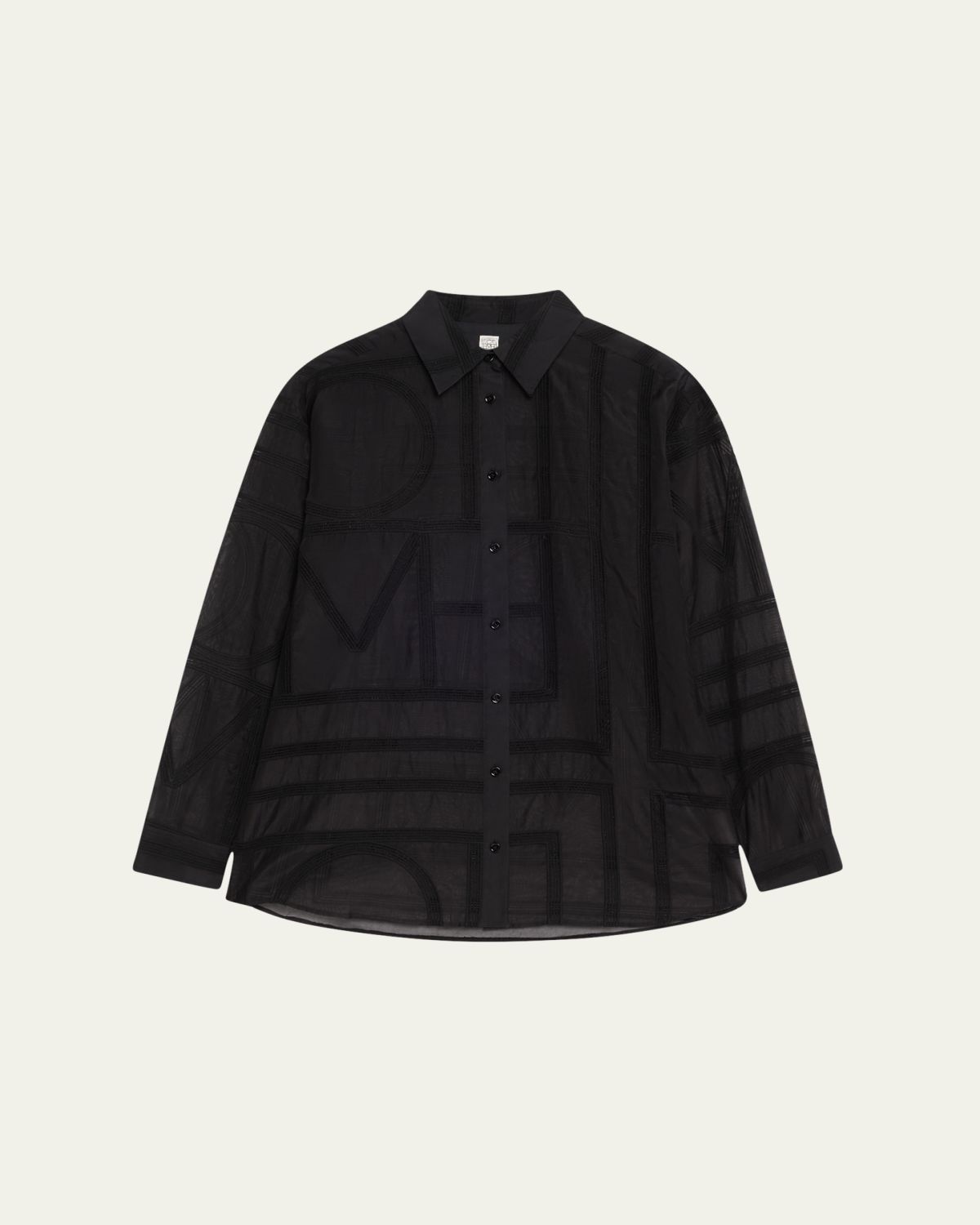 Toteme Monogram Crochet Embroidered Classic Shirt