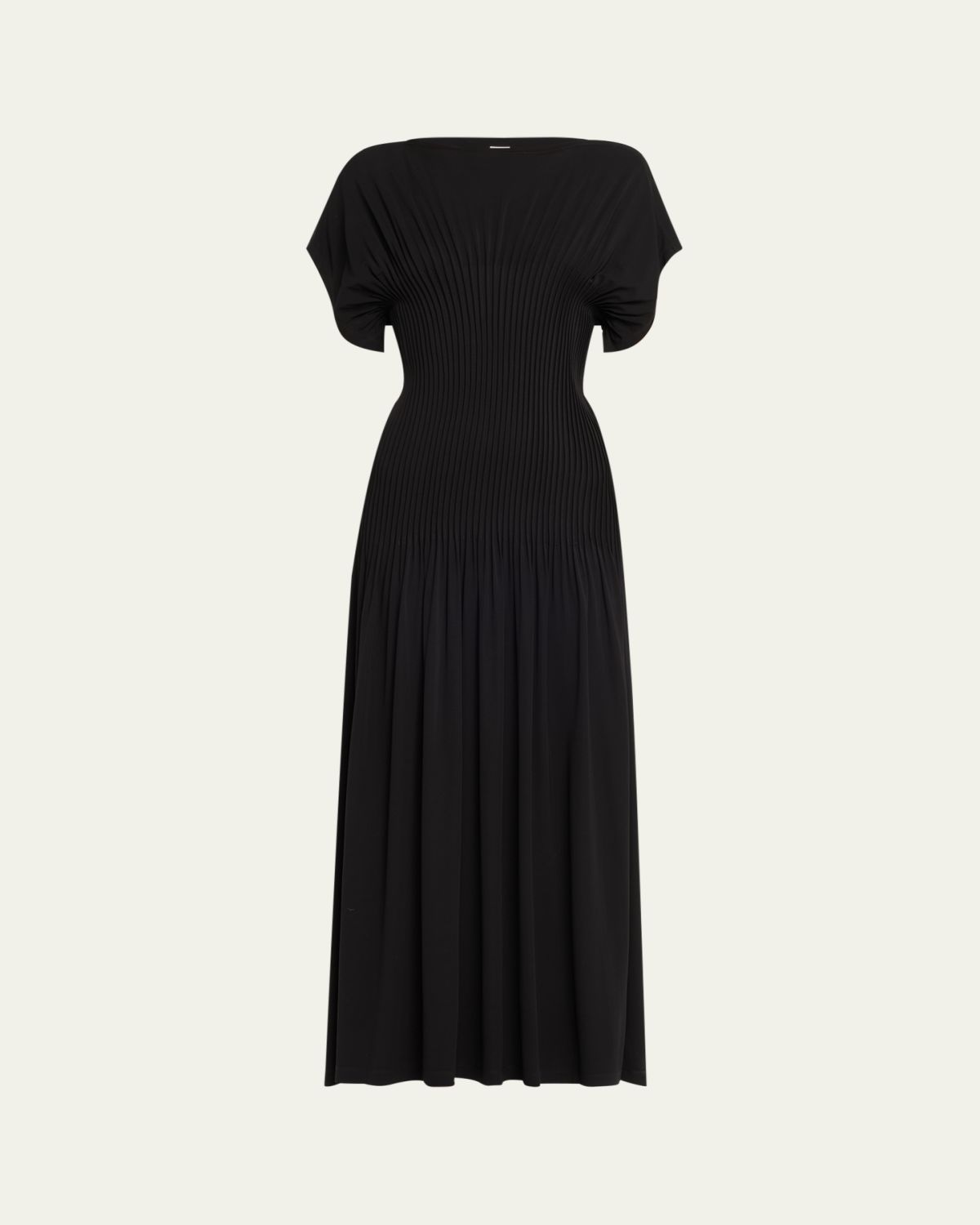 Toteme Knife-Pleated Jersey Empire Maxi Dress