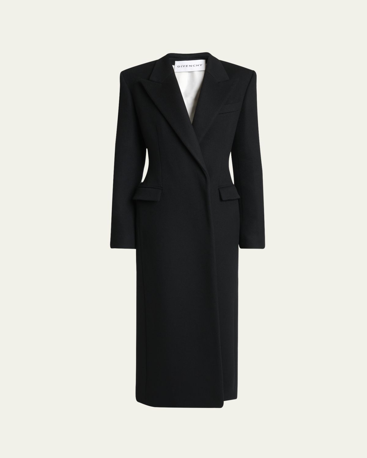 Givenchy Wool Double-Breasted Cinched Coat