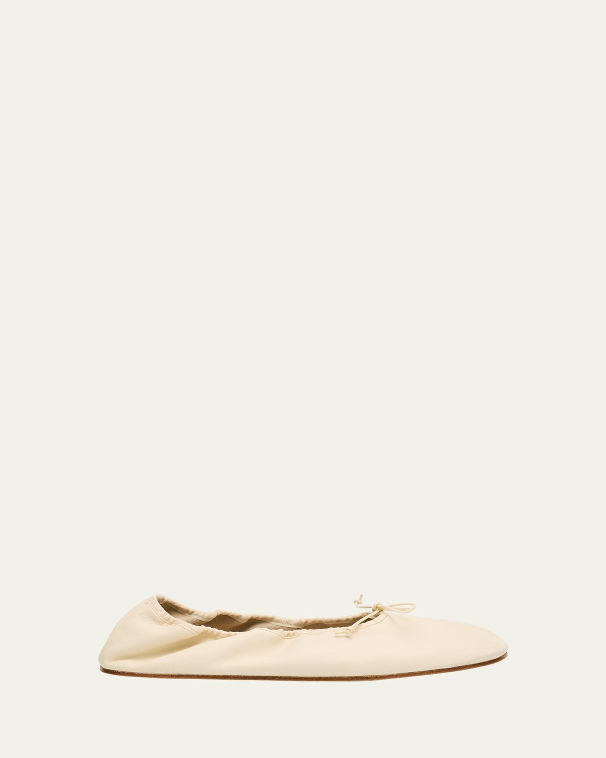 THE ROW Leather Bow Ballerina Flats | Thumbnail 6