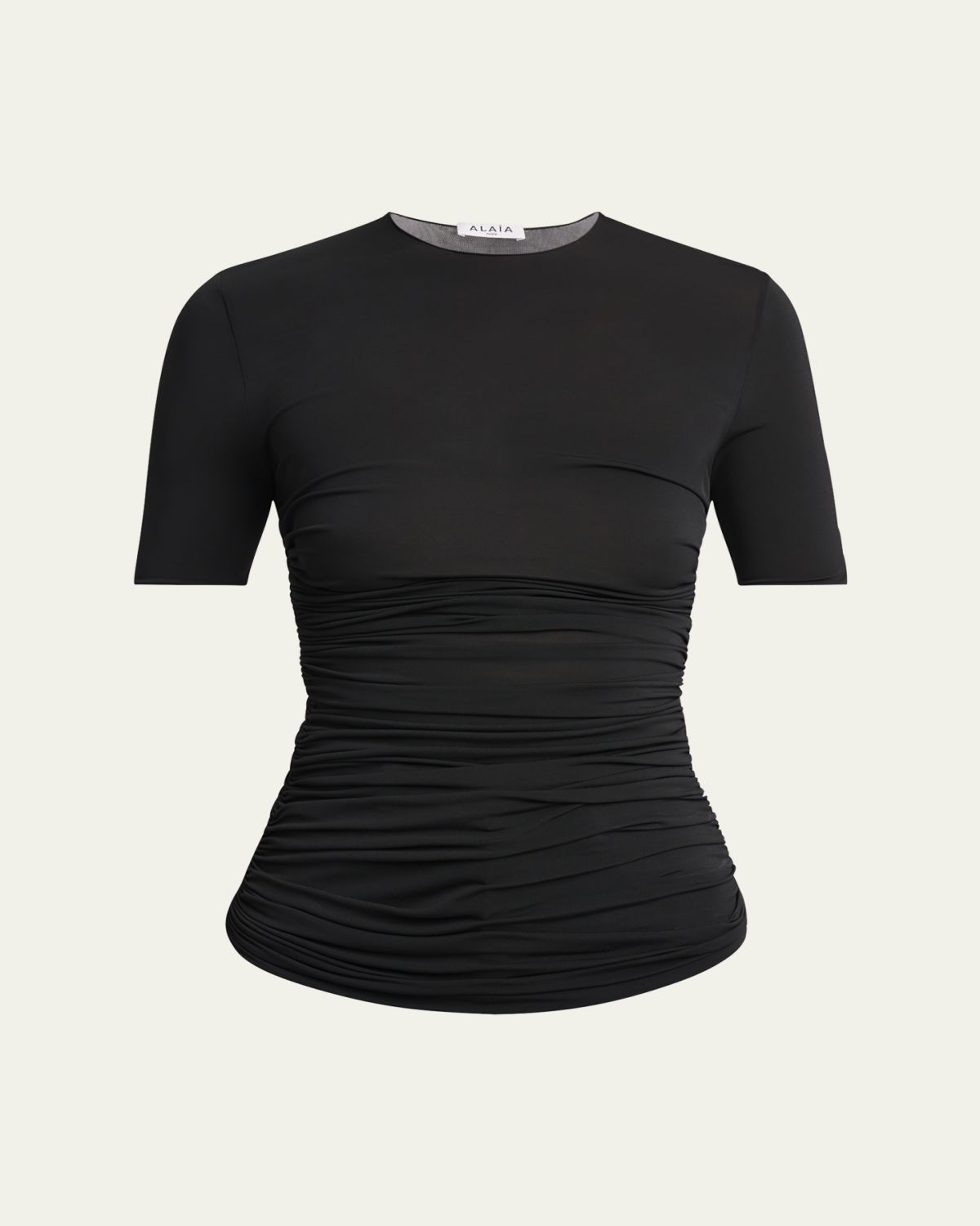ALAIA Ruched Short-Sleeve Top | Thumbnail 6