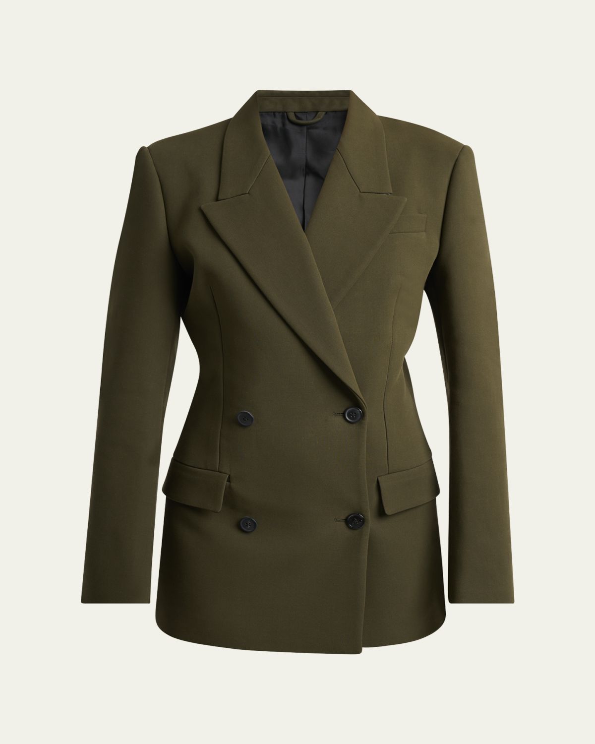 ALAIA Tailored Double-Breasted Cotton Blazer