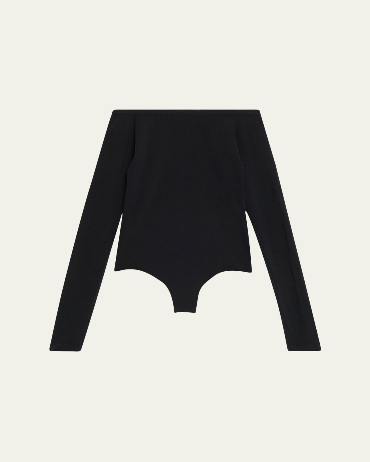 ALAIA Off-The-Shoulder Long-Sleeve Sculpting Bodysuit