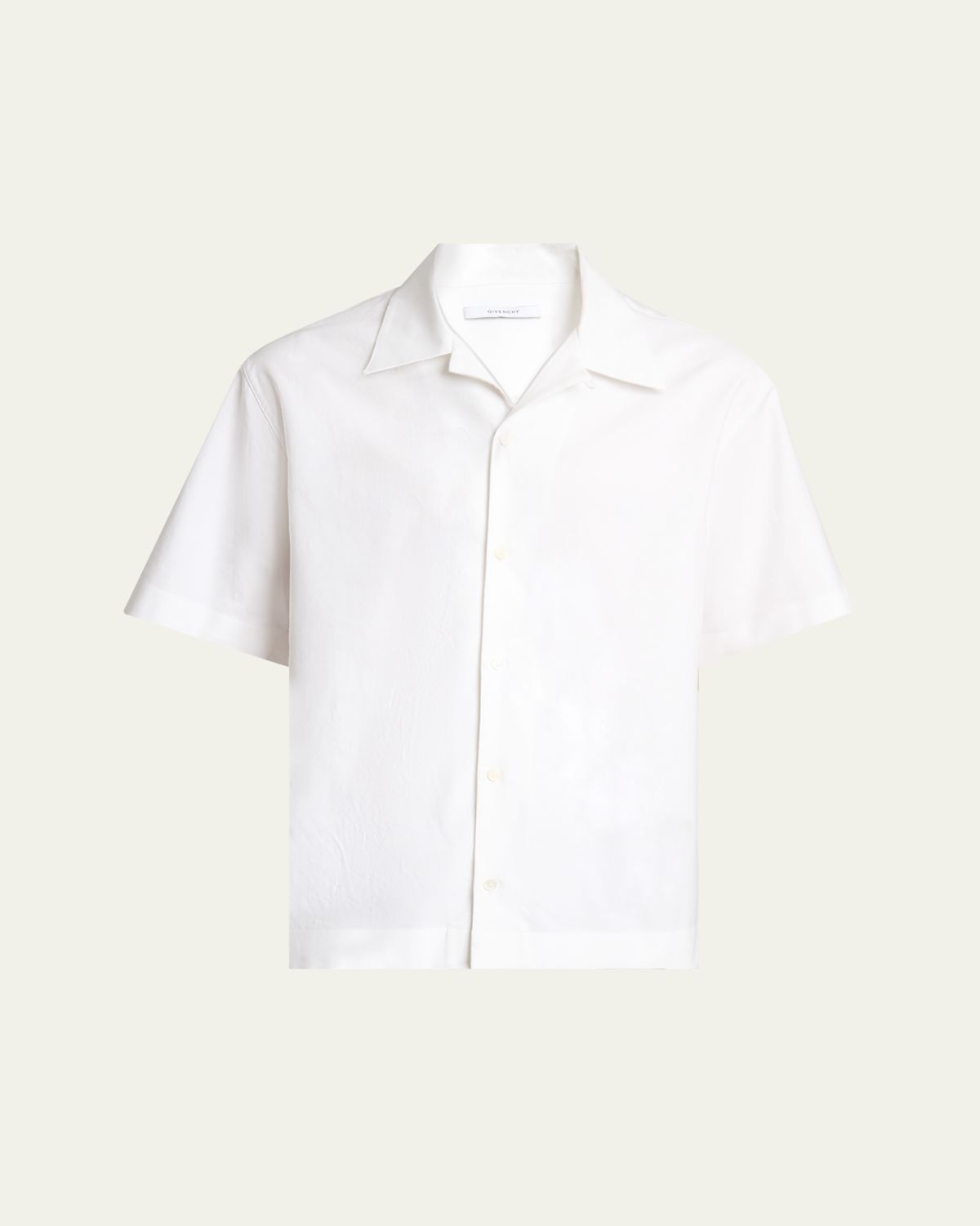 Givenchy Men's Logo-Back Poplin Bowling Shirt