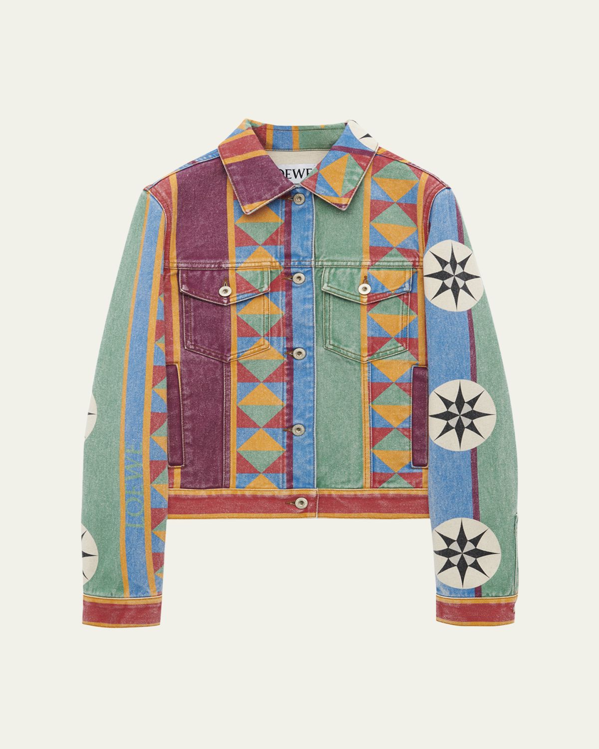 Loewe Anagram Geo Printed Denim Jacket