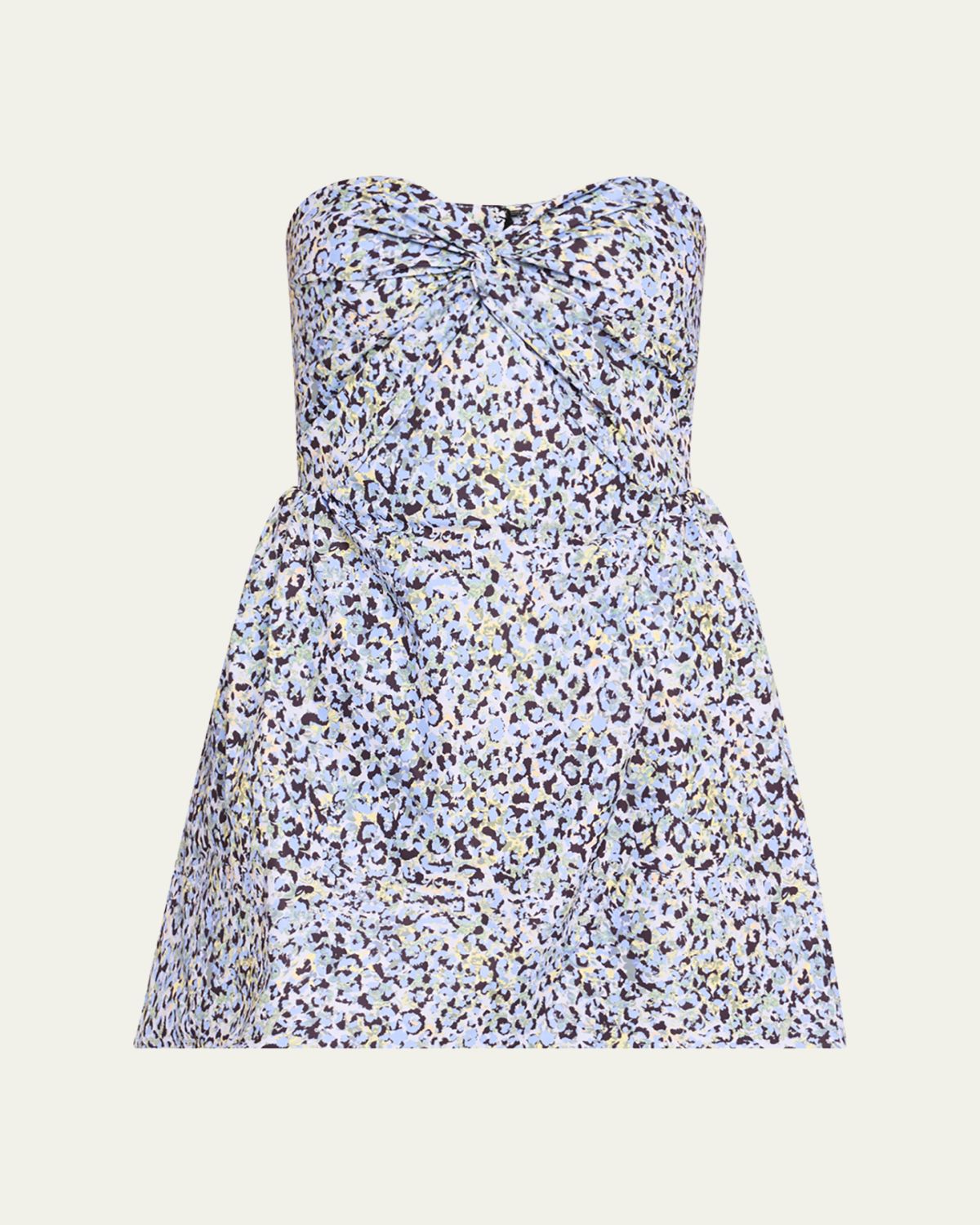 Kika Vargas Rossy Leopard Twill Mini Dress