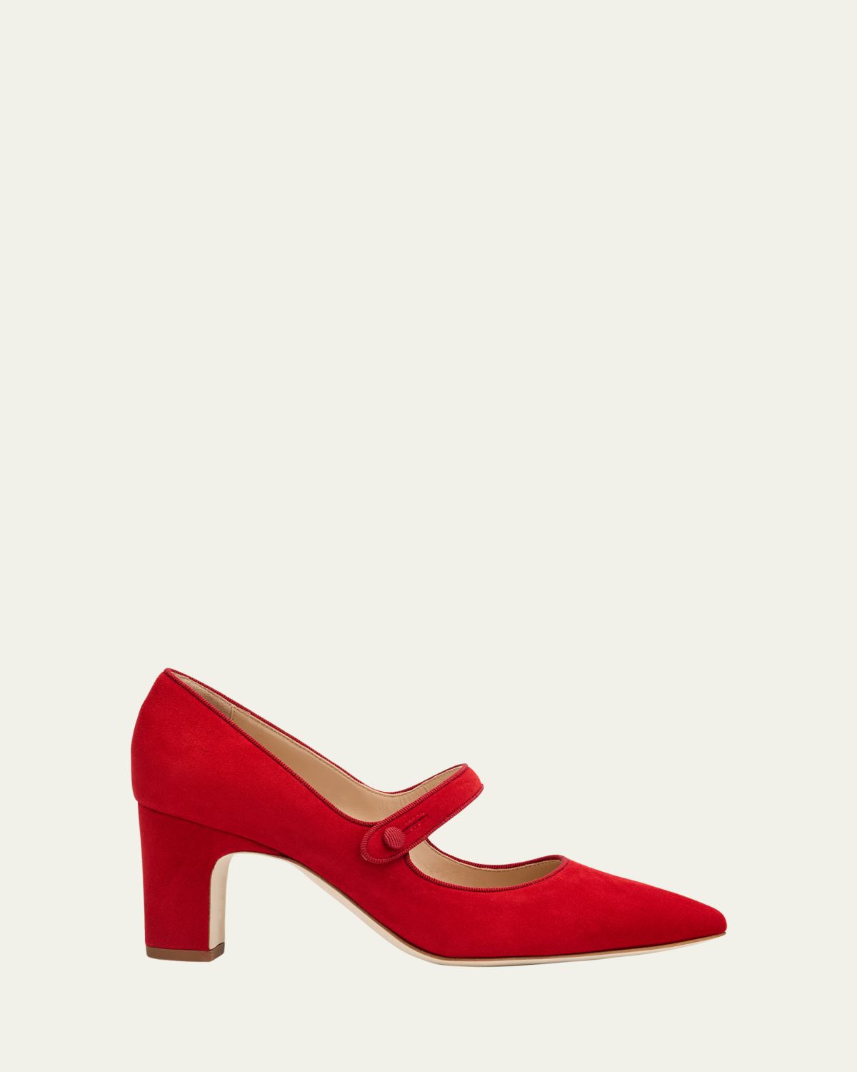 Manolo Blahnik Campariba Kid Suede Pumps