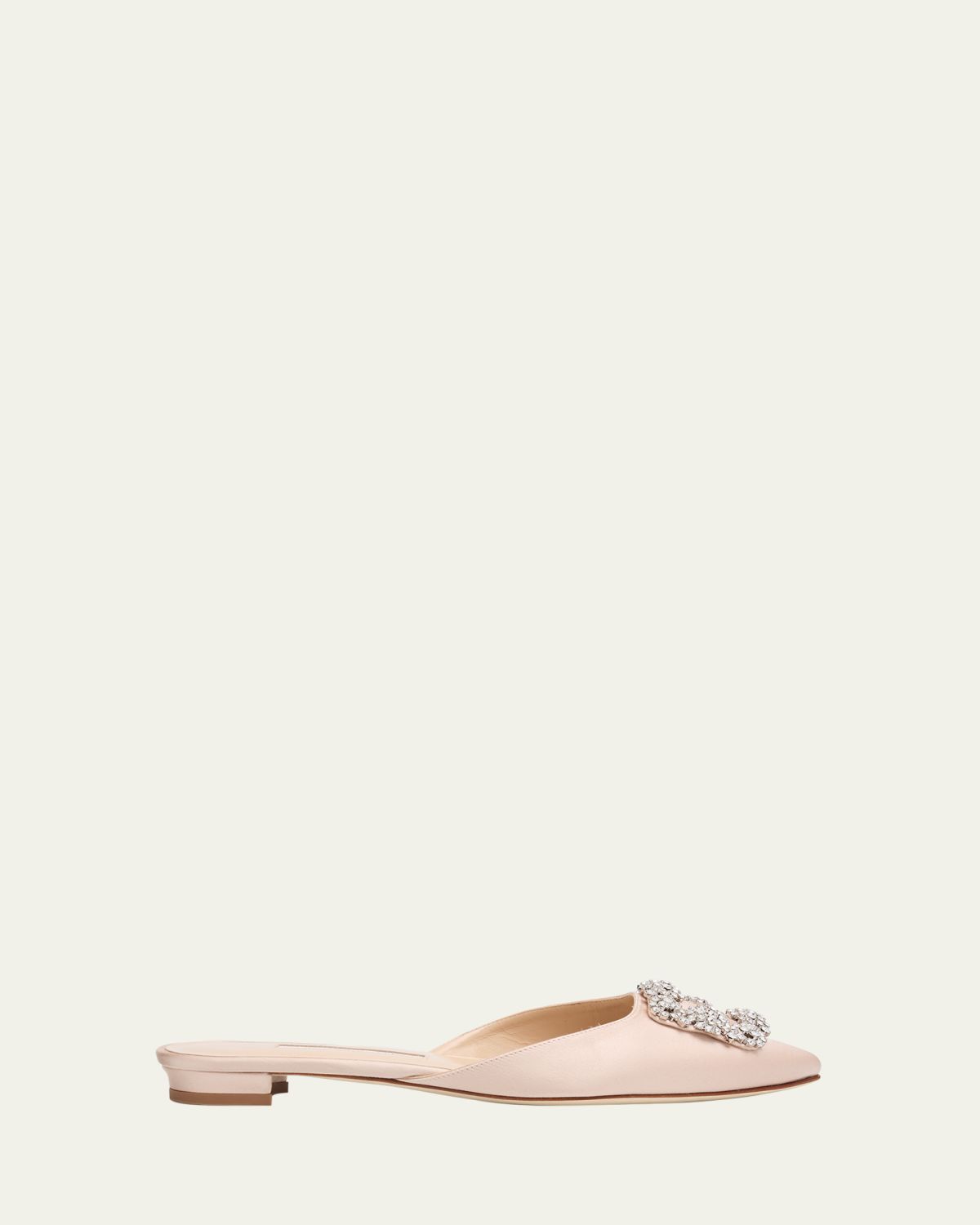 Manolo Blahnik Hangisi Satin Ballerina Flats