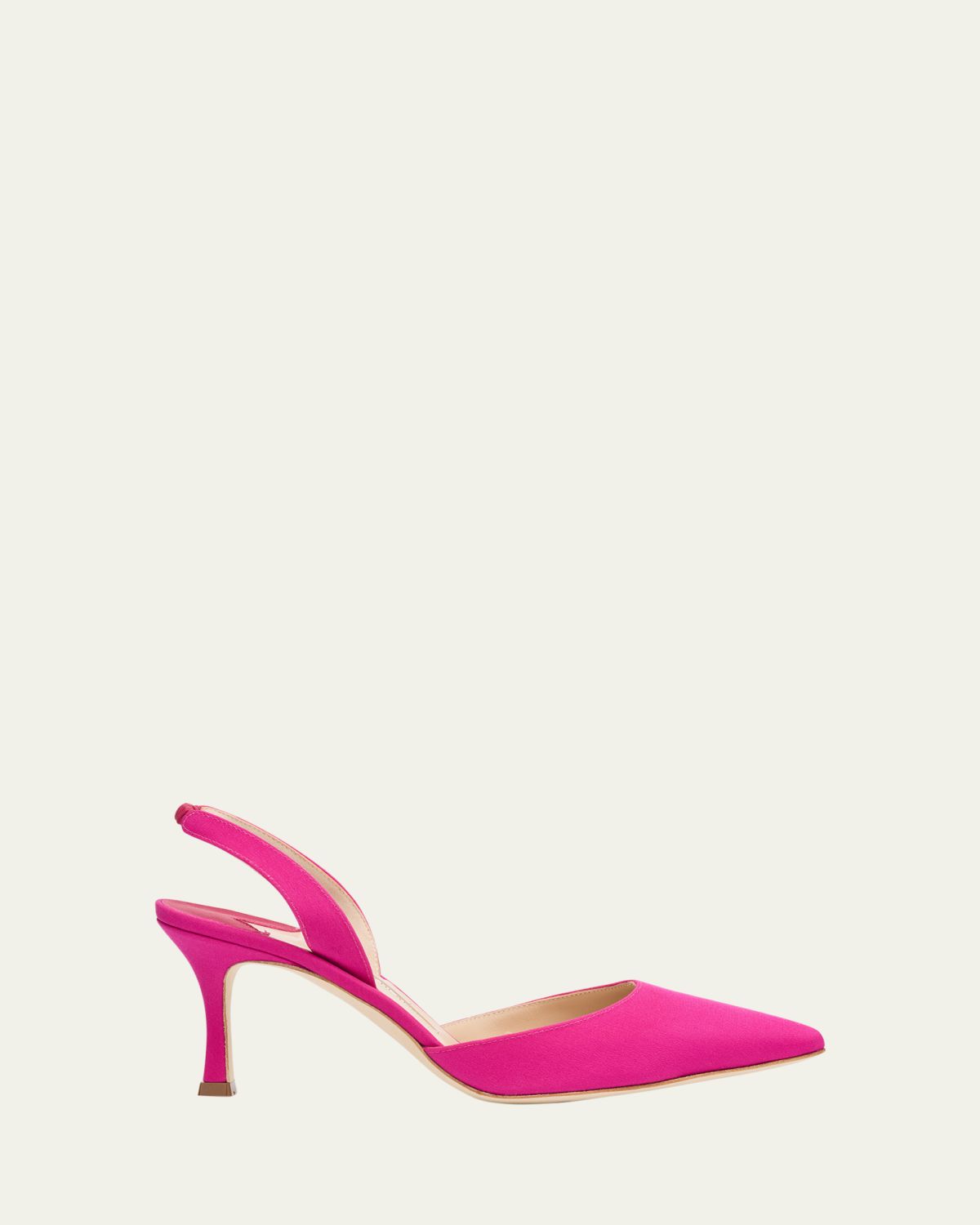 Manolo Blahnik Carolyne Satin Slingback Pumps