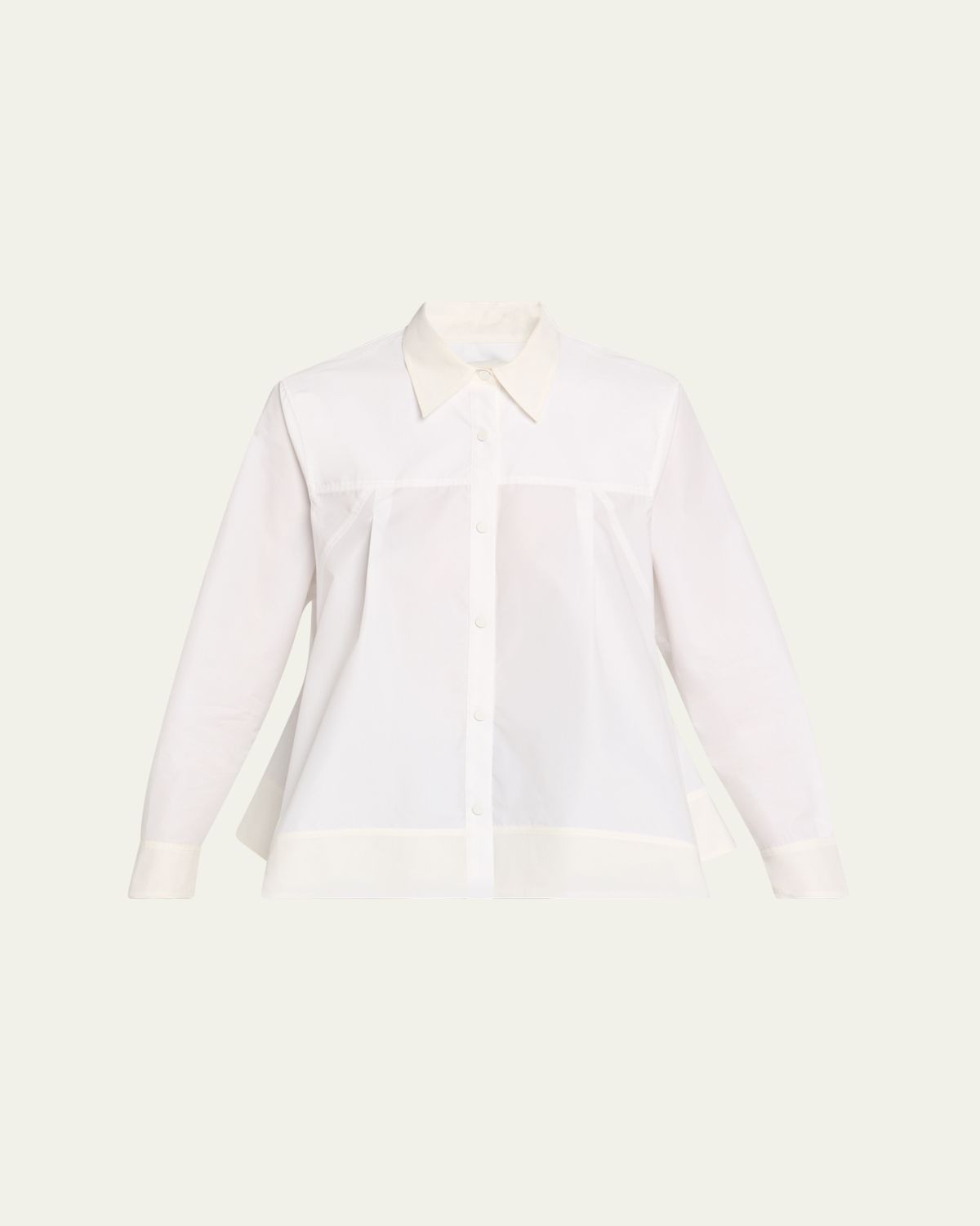3.1 Phillip Lim Flounce-Hem Long-Sleeve Shirt
