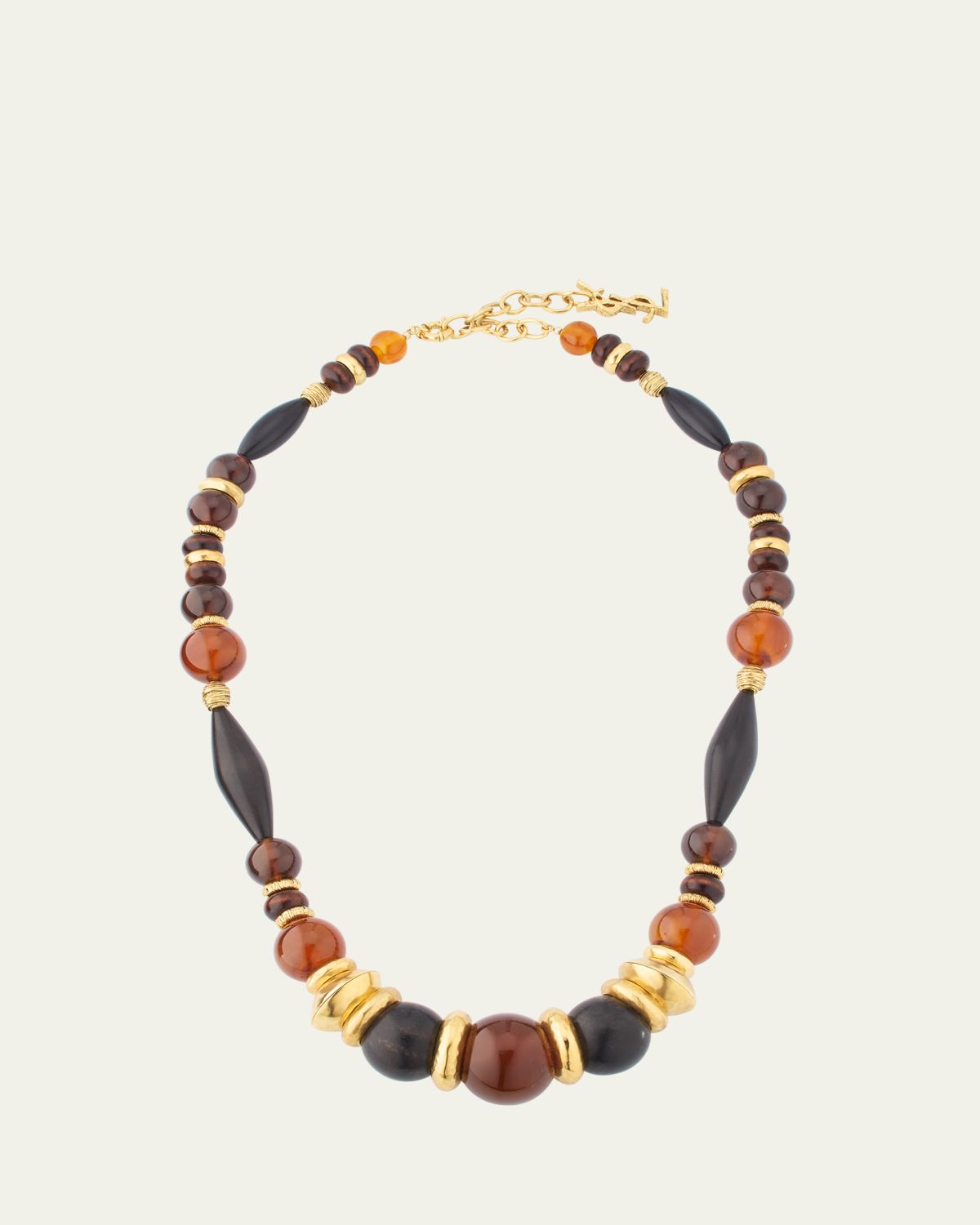 Saint Laurent Mixed Bead Necklace