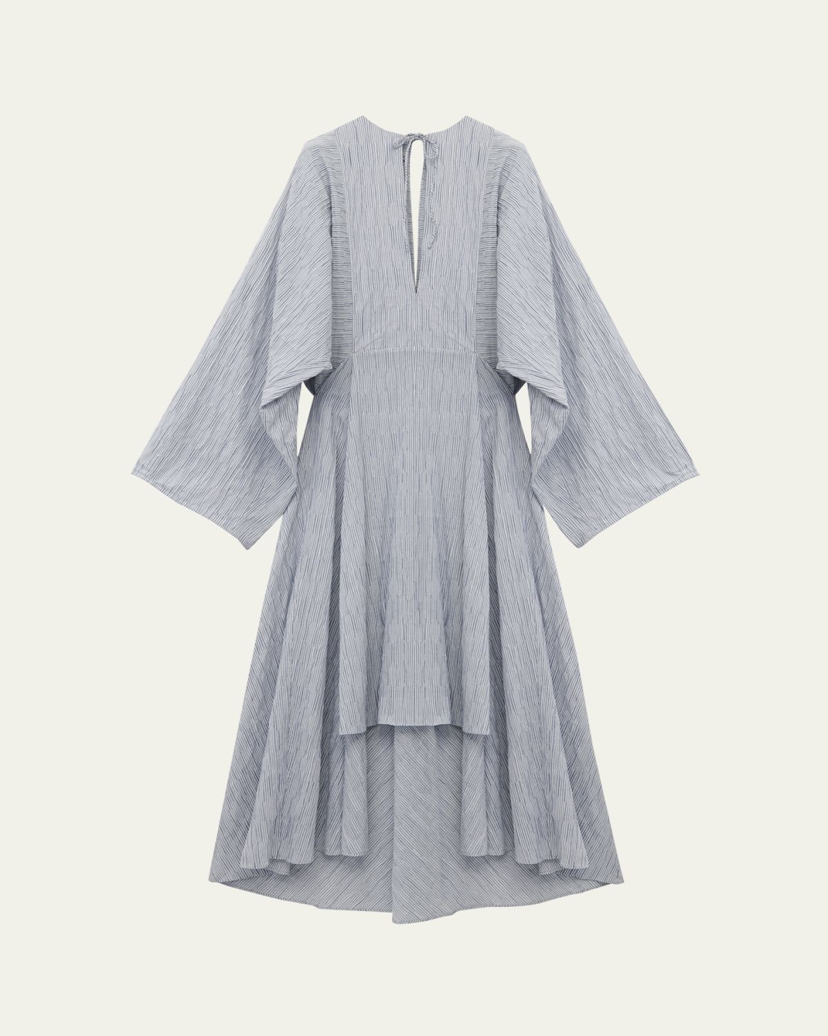 Loewe Striped Cape Sleeve Caftan Dress