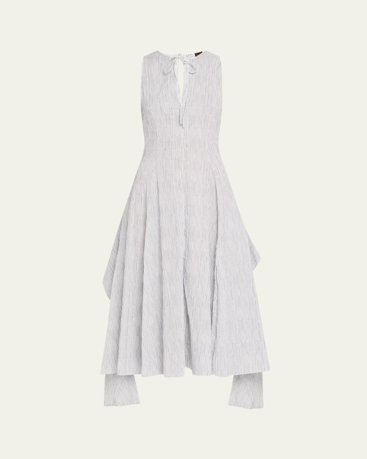 Loewe Striped Keyhole Tie-Front Dress