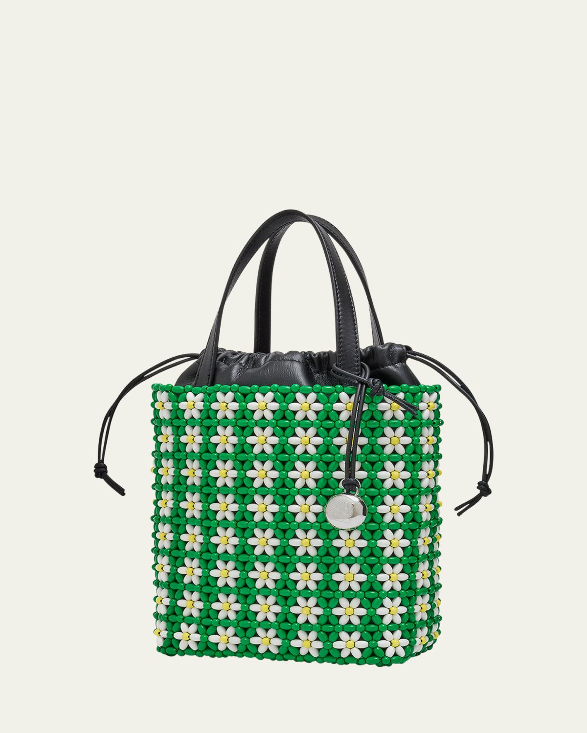 Loewe Mini Flower Beaded Tote Bag in Acetate