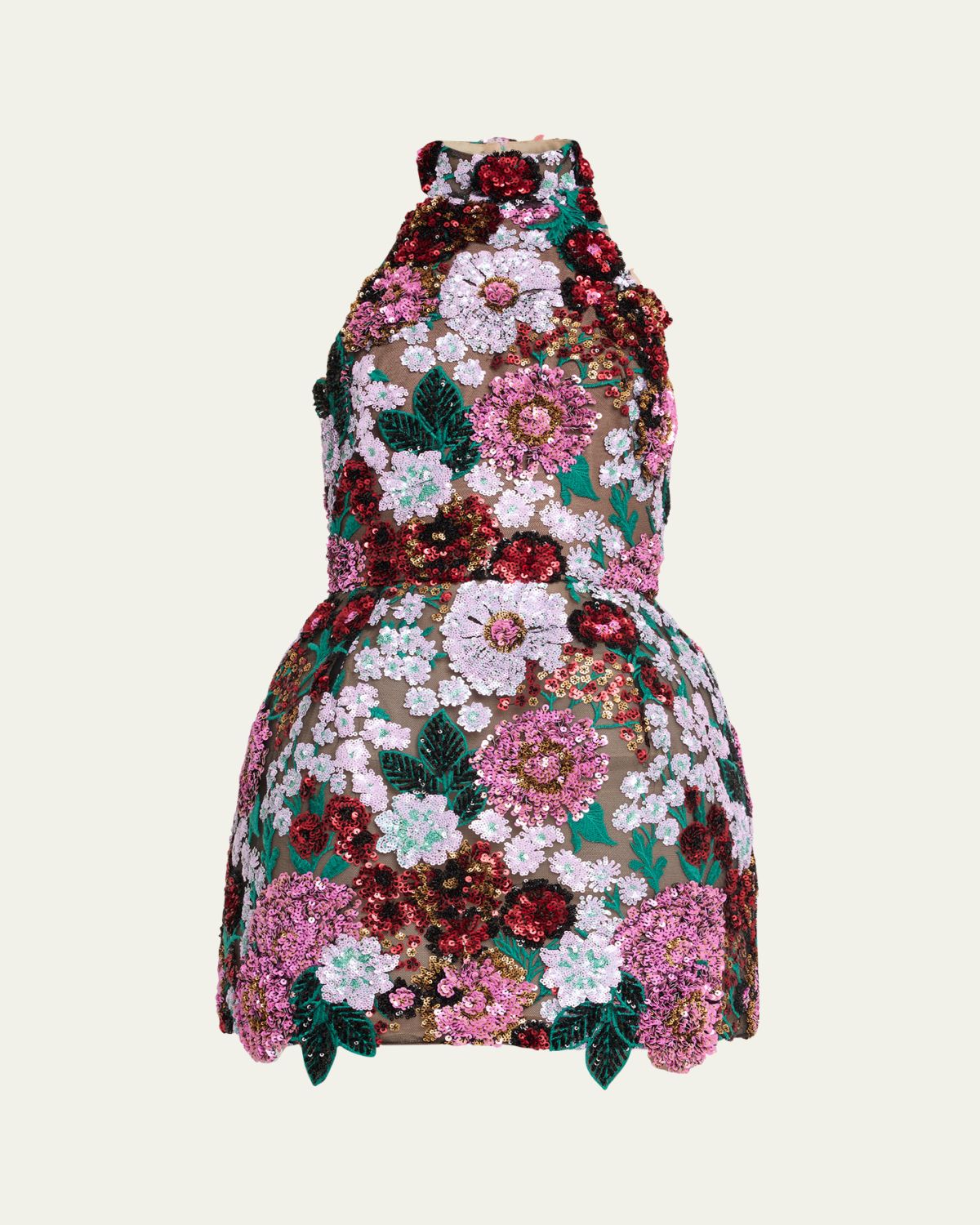 Bronx Banco Deirdre Sequin Embroidered Halter Mini Dress | Thumbnail 6 Bronx Banco Deirdre Sequin Embroidered Halter Mini Dress | Thumbnail 6