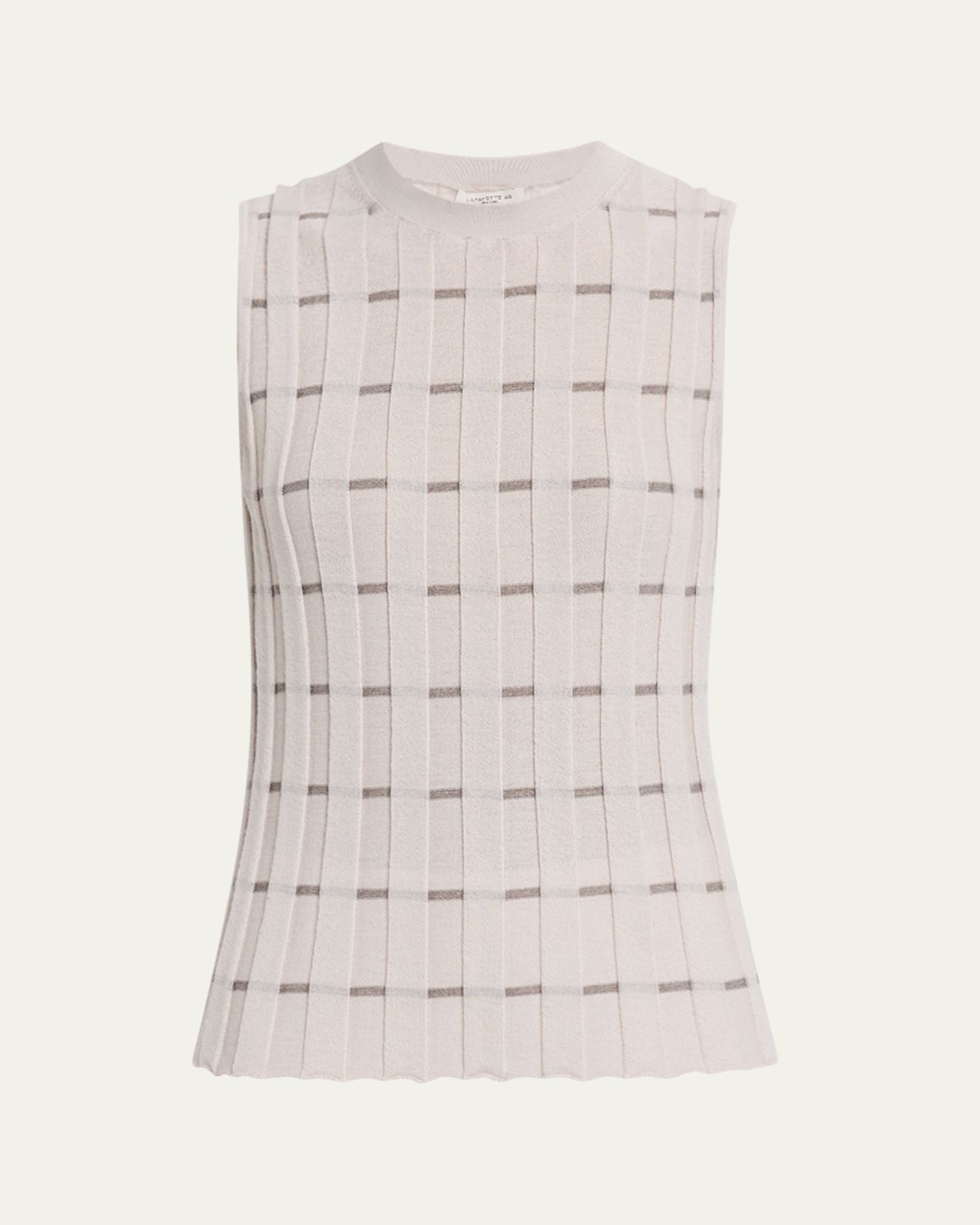 Lafayette 148 New York Wide Rib Knit Striped Shell