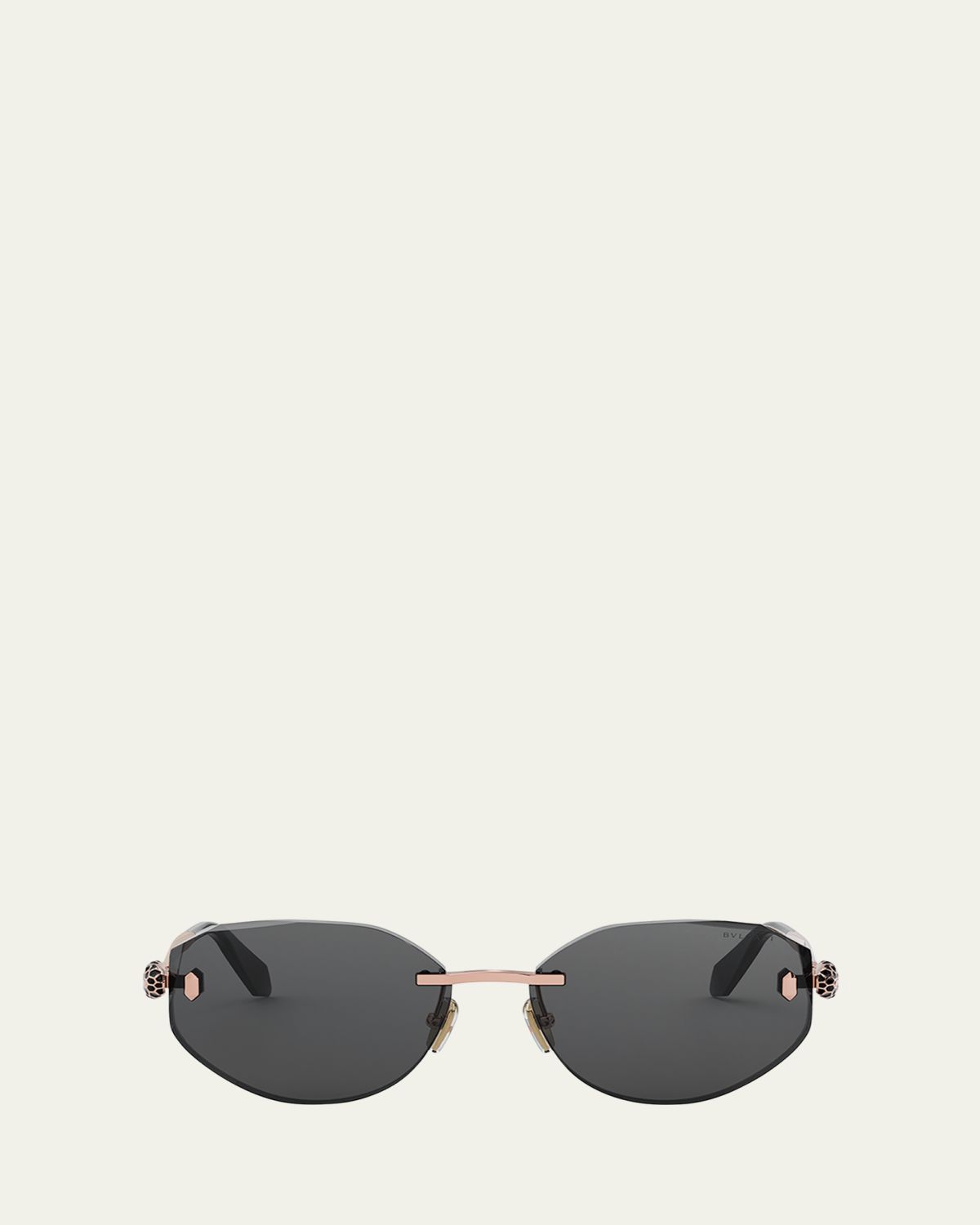 BVLGARI Serpenti Forever Rimless Oval Metal Sunglasses | Thumbnail 4