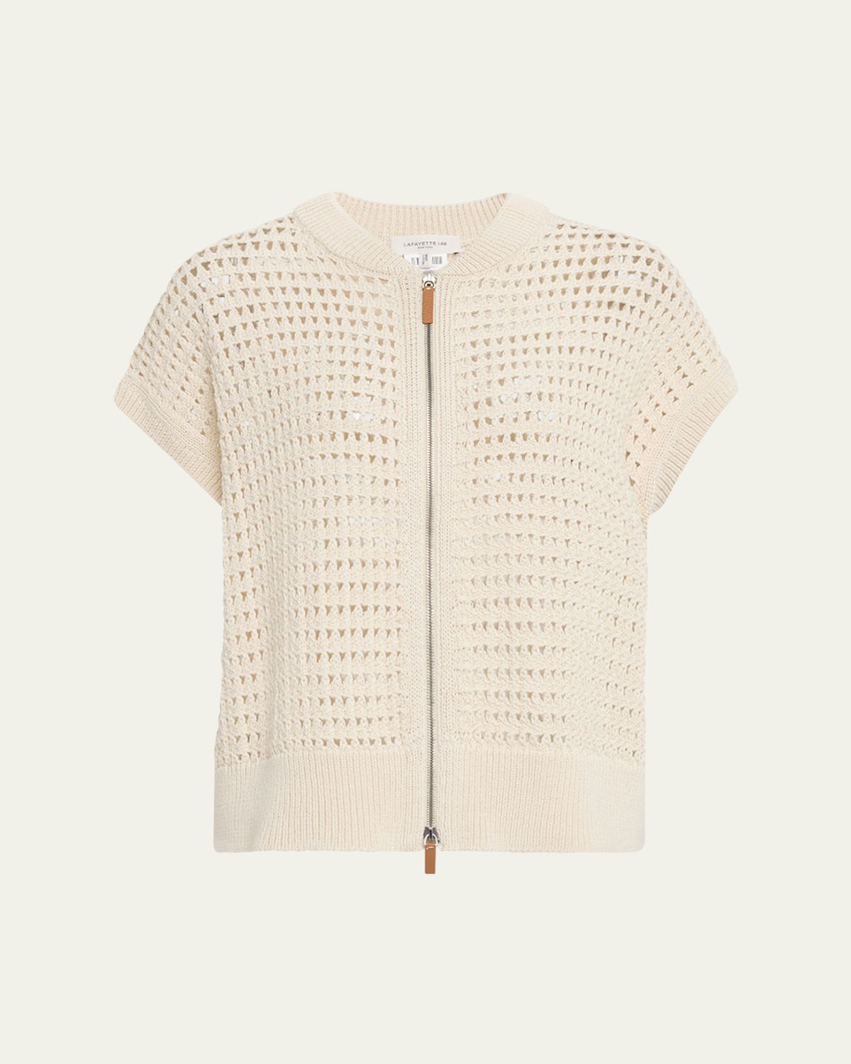 Lafayette 148 New York Open-Knit Cotton Sweater Vest