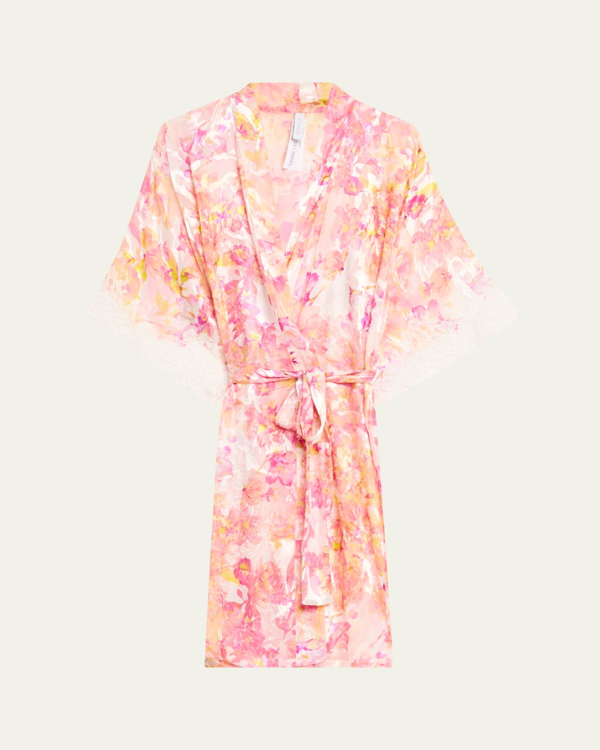 Lise Charmel Folie D'Ete Floral-Print Devore Satin Robe