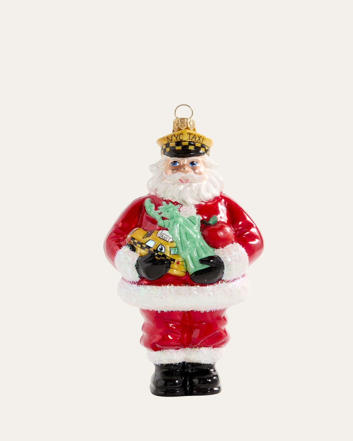 Joy To The World Collectibles NYC Cabbie Santa with Statue of Liberty Christmas Ornament