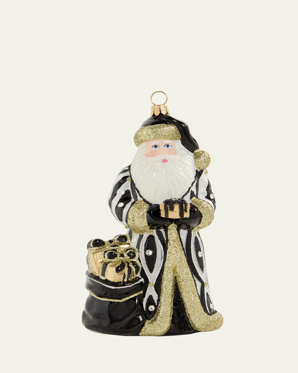 Joy To The World Collectibles Glitterazzi Opposites Attract Santa Christmas Ornament