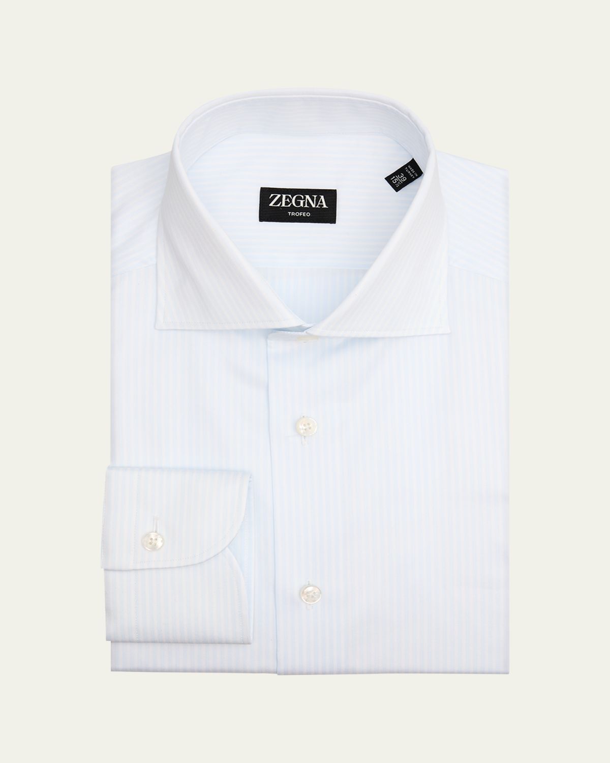 ZEGNA Men's Tonal Stripe Trofeo Cotton Dress Shirt