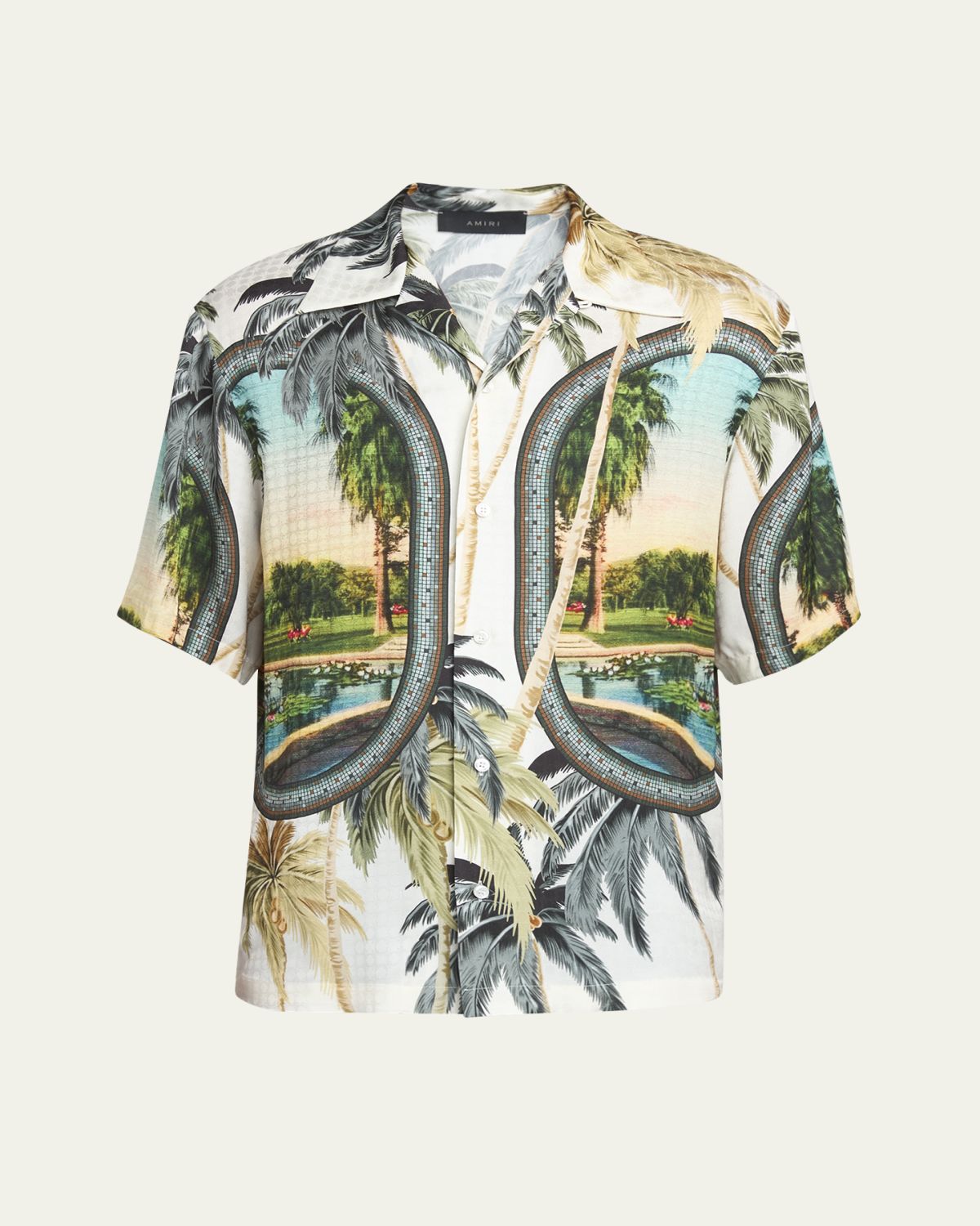Amiri Men's Paradise Short-Sleeve Bowling Shirt