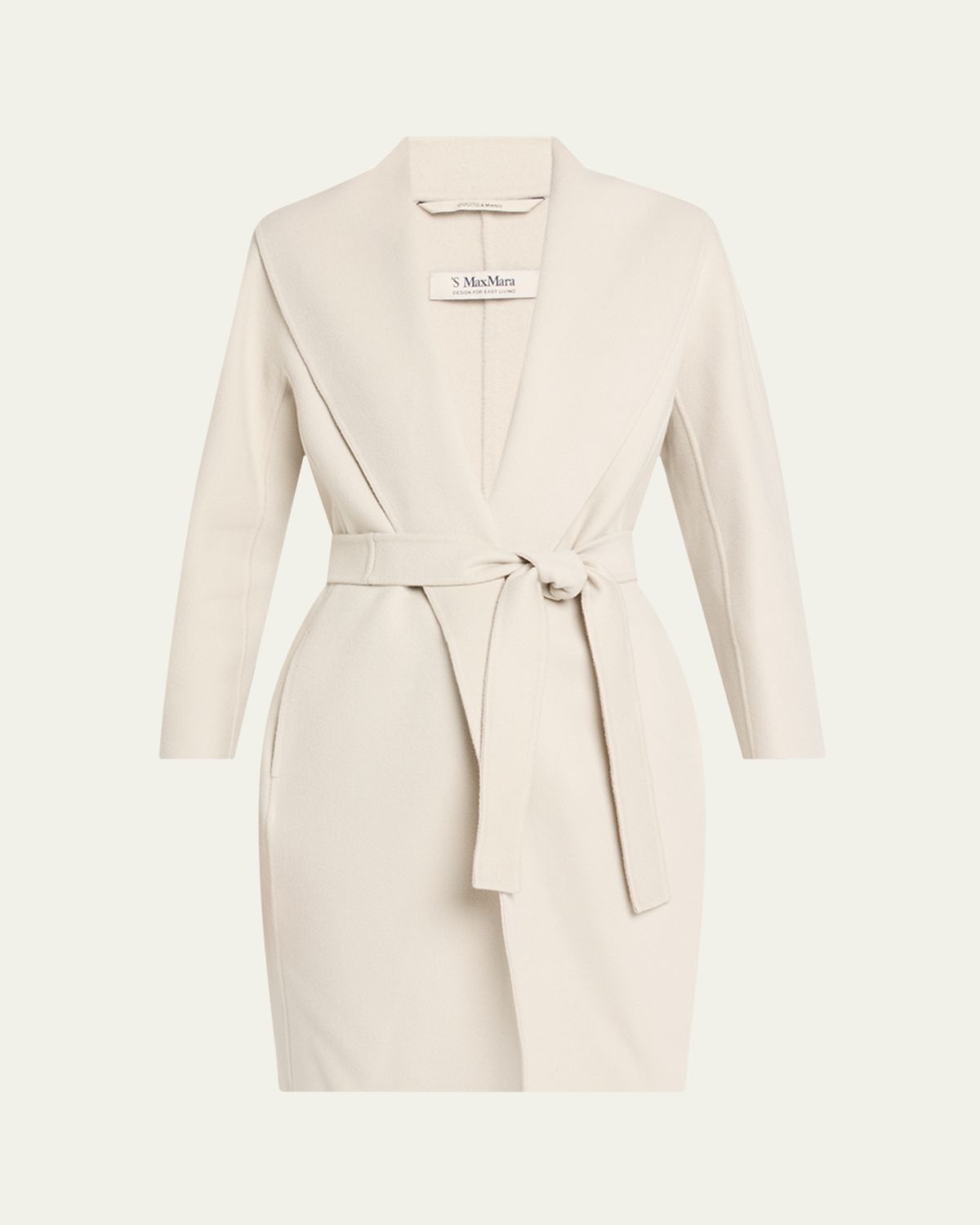 Max Mara Messi Tie-Waist Wool Wrap Coat