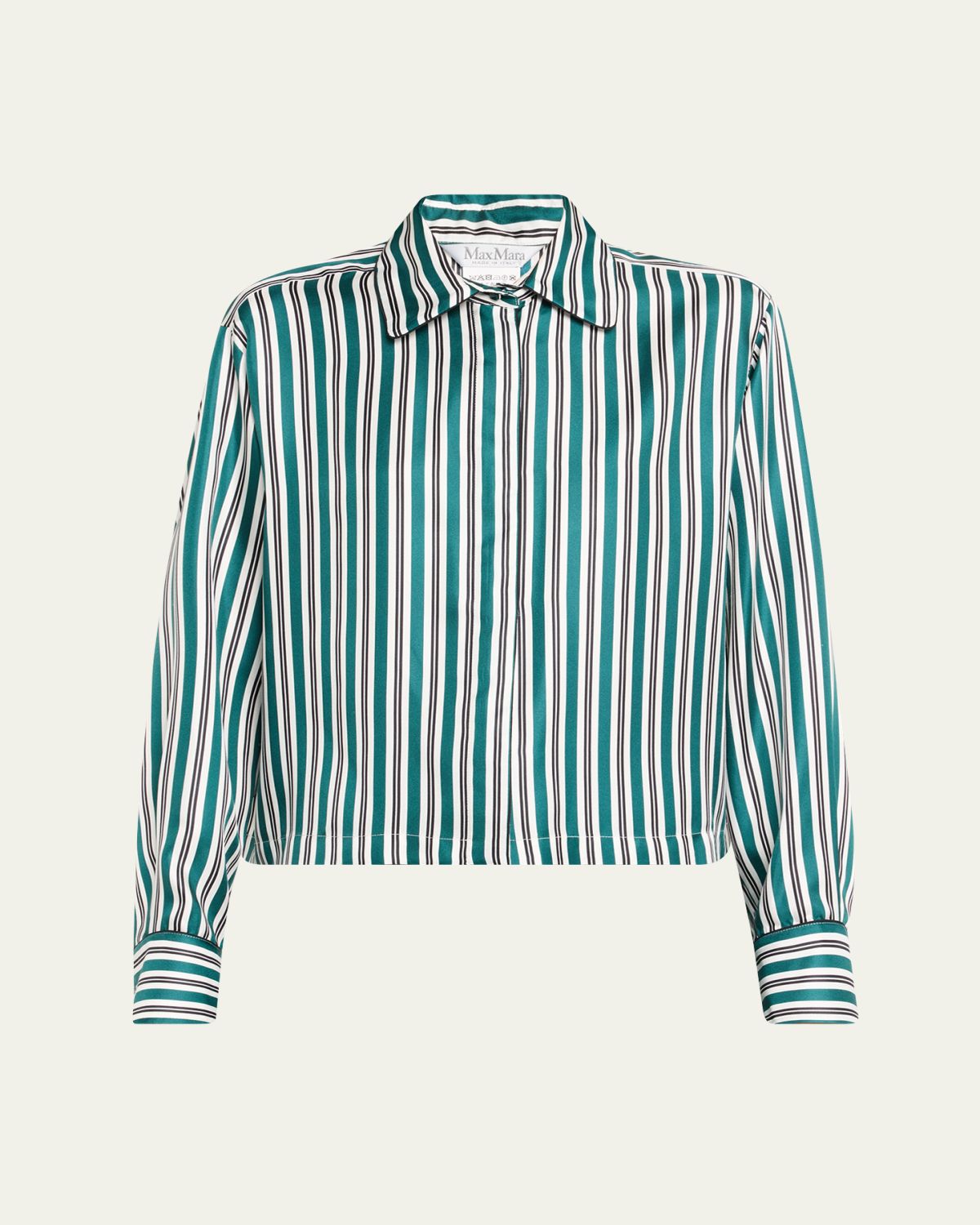 Max Mara Brama Stripe Silk Blouse