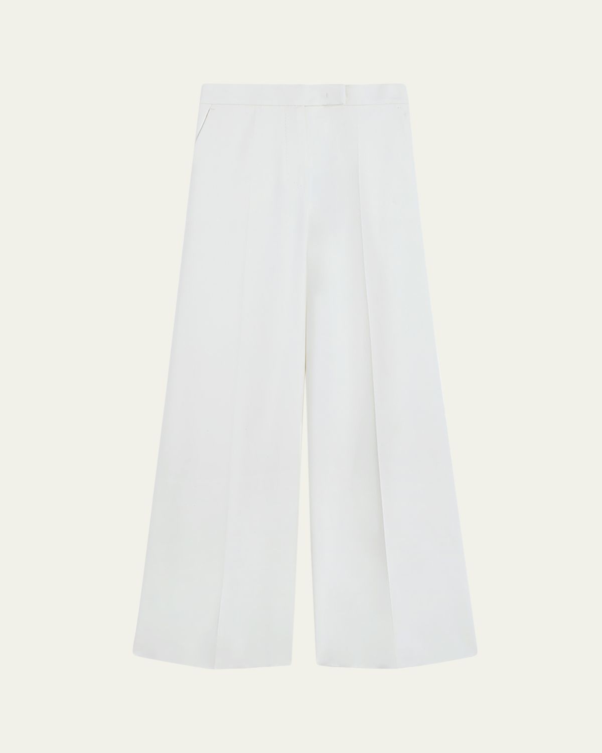 Max Mara Cotton Wide-Leg Tailored Pants