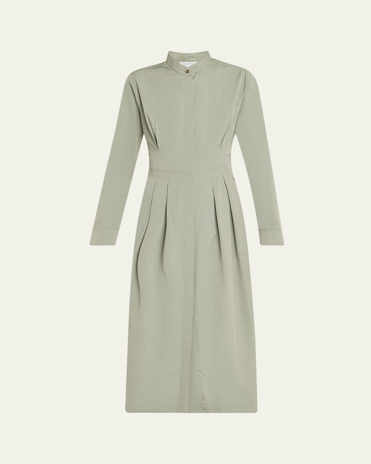Max Mara Pavia Pleated Cotton Midi Dress