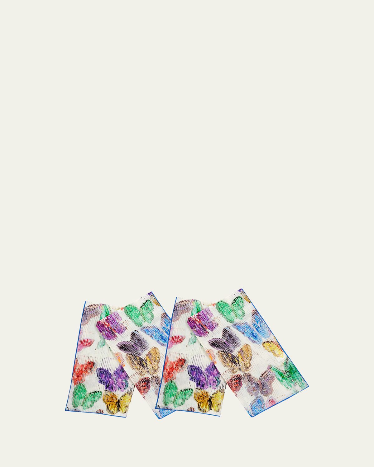 Hunt Slonem Spring Butterflies Printed Linen Dinner Napkin | Thumbnail 3 Hunt Slonem Spring Butterflies Printed Linen Dinner Napkin | Thumbnail 3