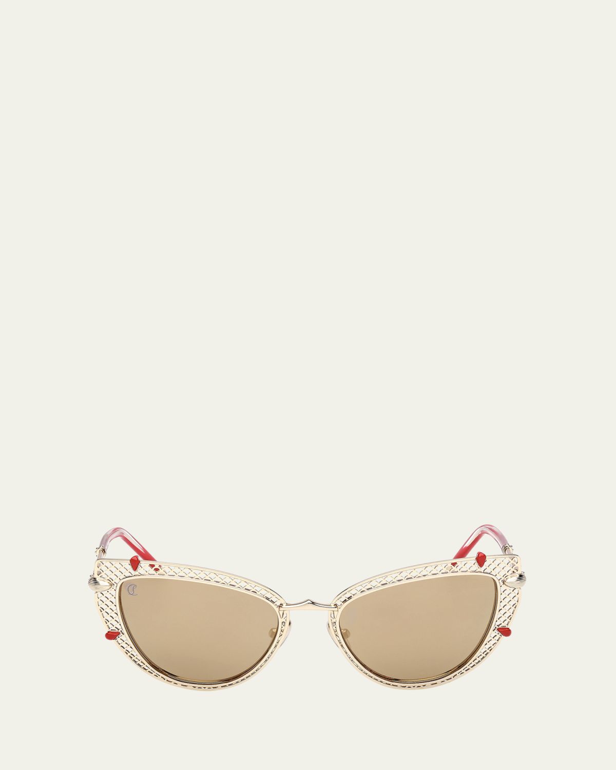 Christian Louboutin Miss Z Metal Cat-Eye Sunglasses