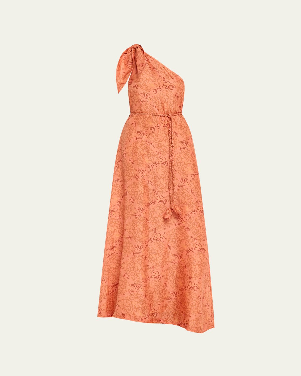 Hannah Artwear Helena Floral Silk Asymmetric Gown