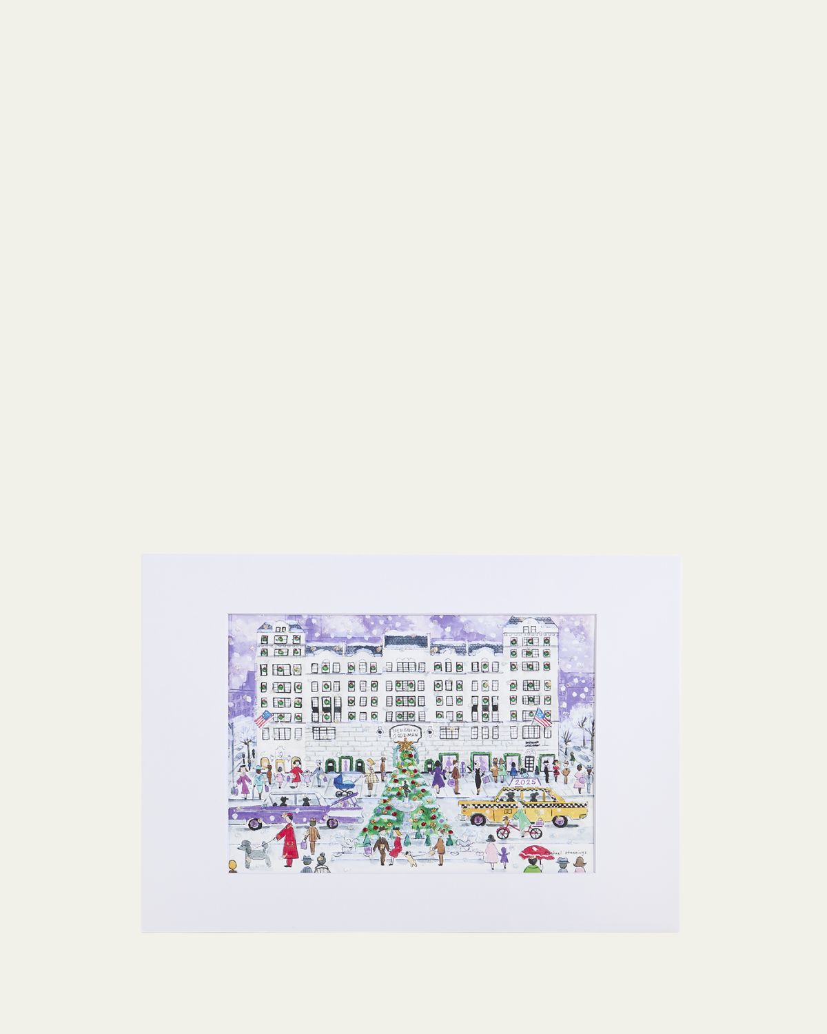 Michael Storrings Bergdorf Holiday Store Art Print