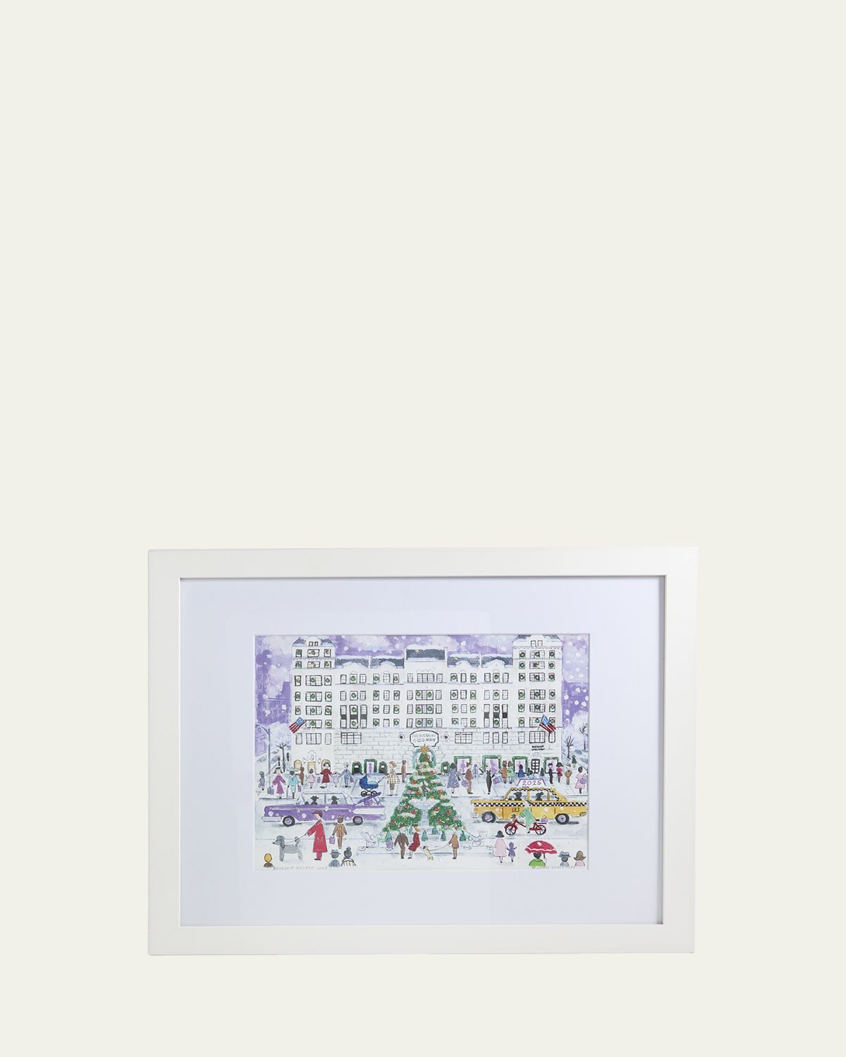Michael Storrings "Bergdorf Holiday Store" Framed Print