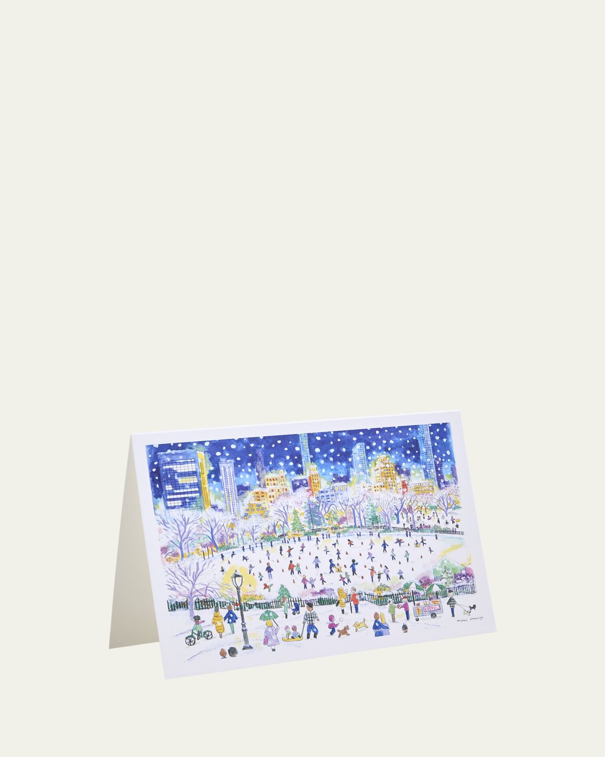 Michael Storrings Central Park Nighttime Note Card, Set of 8