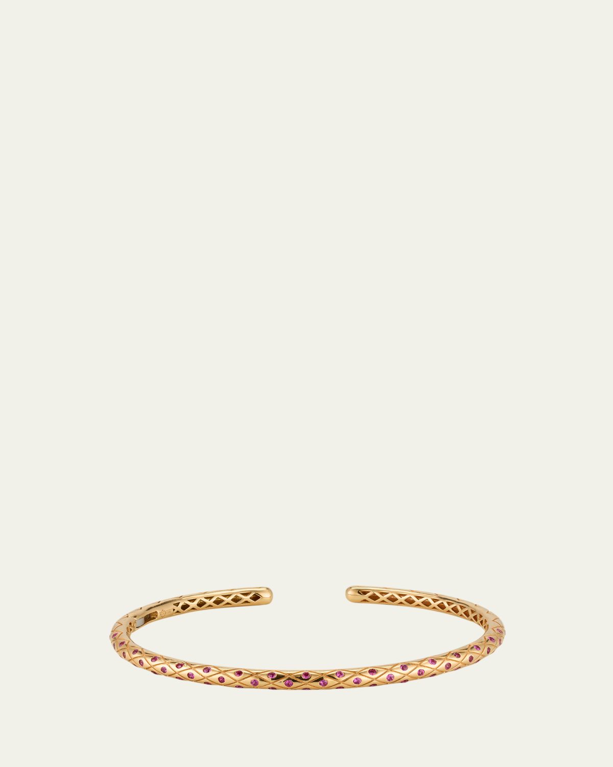 Orly Marcel 18K Bliss Thin Cuff with Pink Sapphires