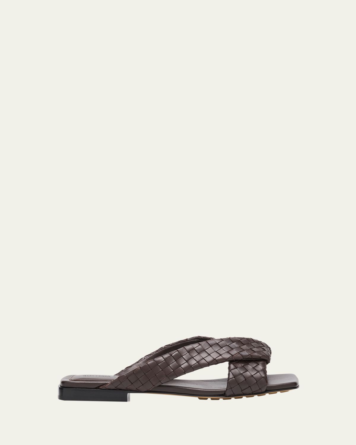 Bottega Veneta Riva Intrecciato Flat Mule Sandals