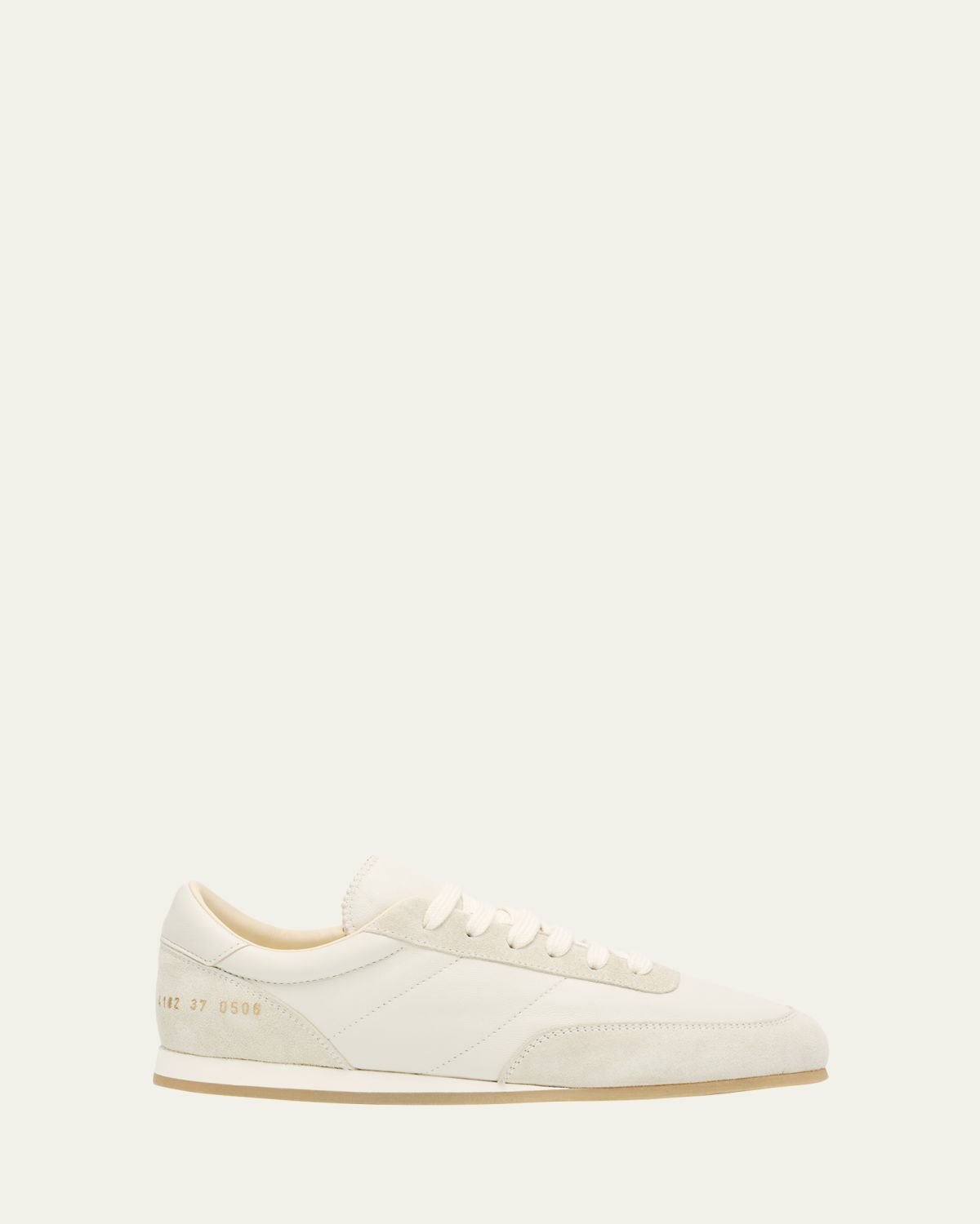 Common Projects Minimal Leather And Suede Low-Top Runner Sneakers