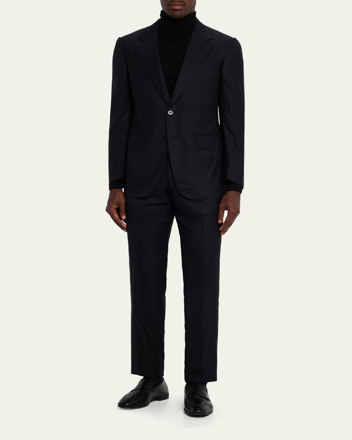 ZEGNA Men's Centoventimila Wool Tonal Stripe Suit | Thumbnail 2