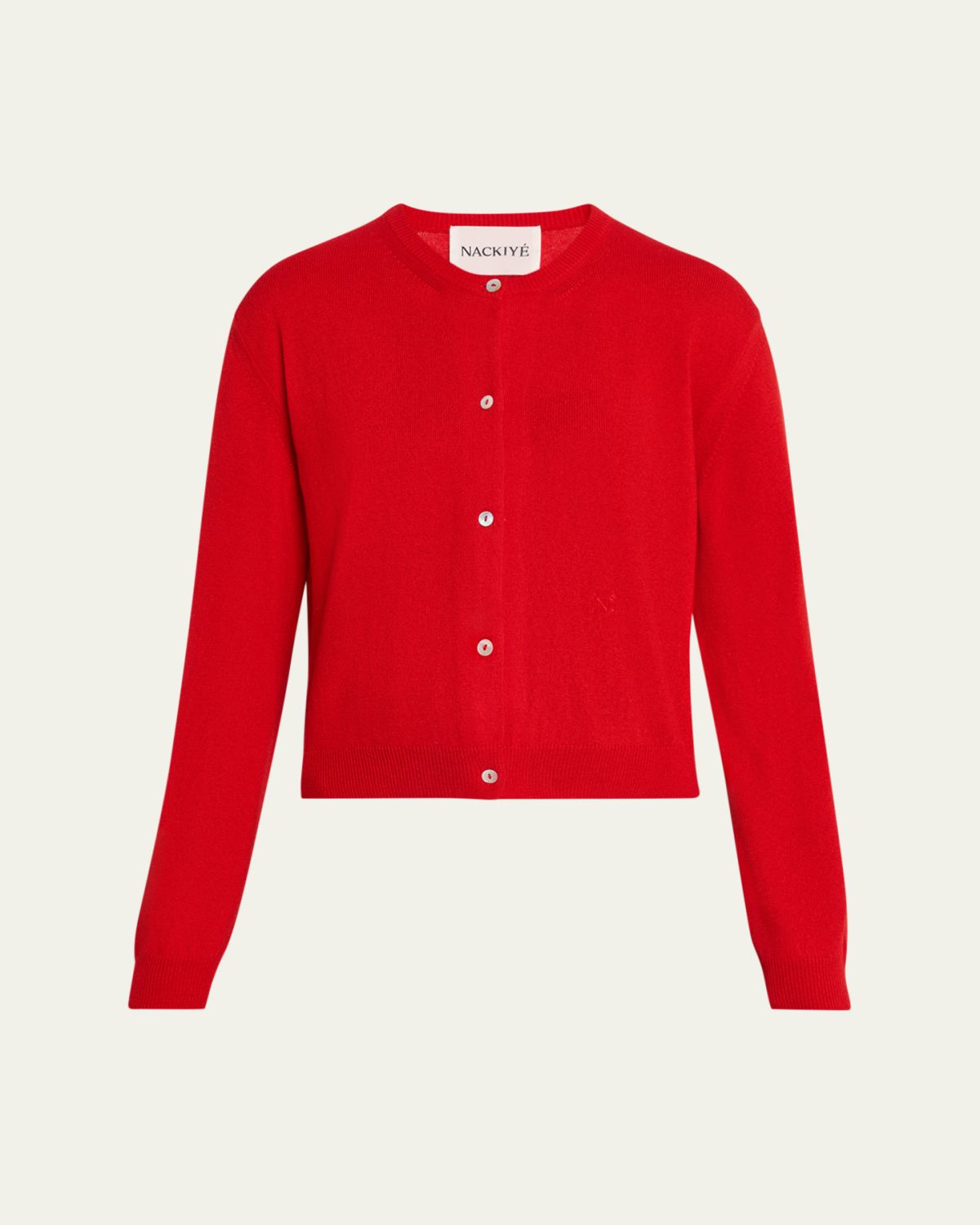 Nackiyé Seashell Cashmere Crewneck Cardigan