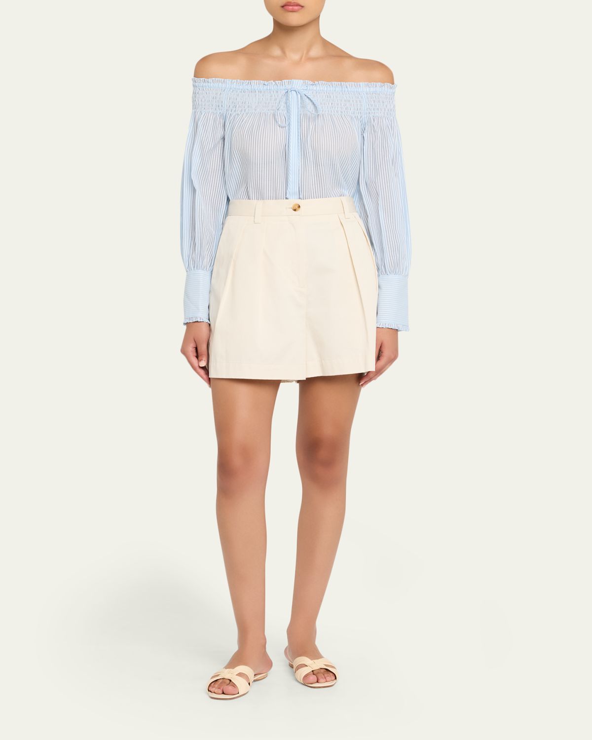 Kobi Halperin Robin Striped Off-Shoulder Boxy Blouse | Thumbnail 2 Kobi Halperin Robin Striped Off-Shoulder Boxy Blouse | Thumbnail 2