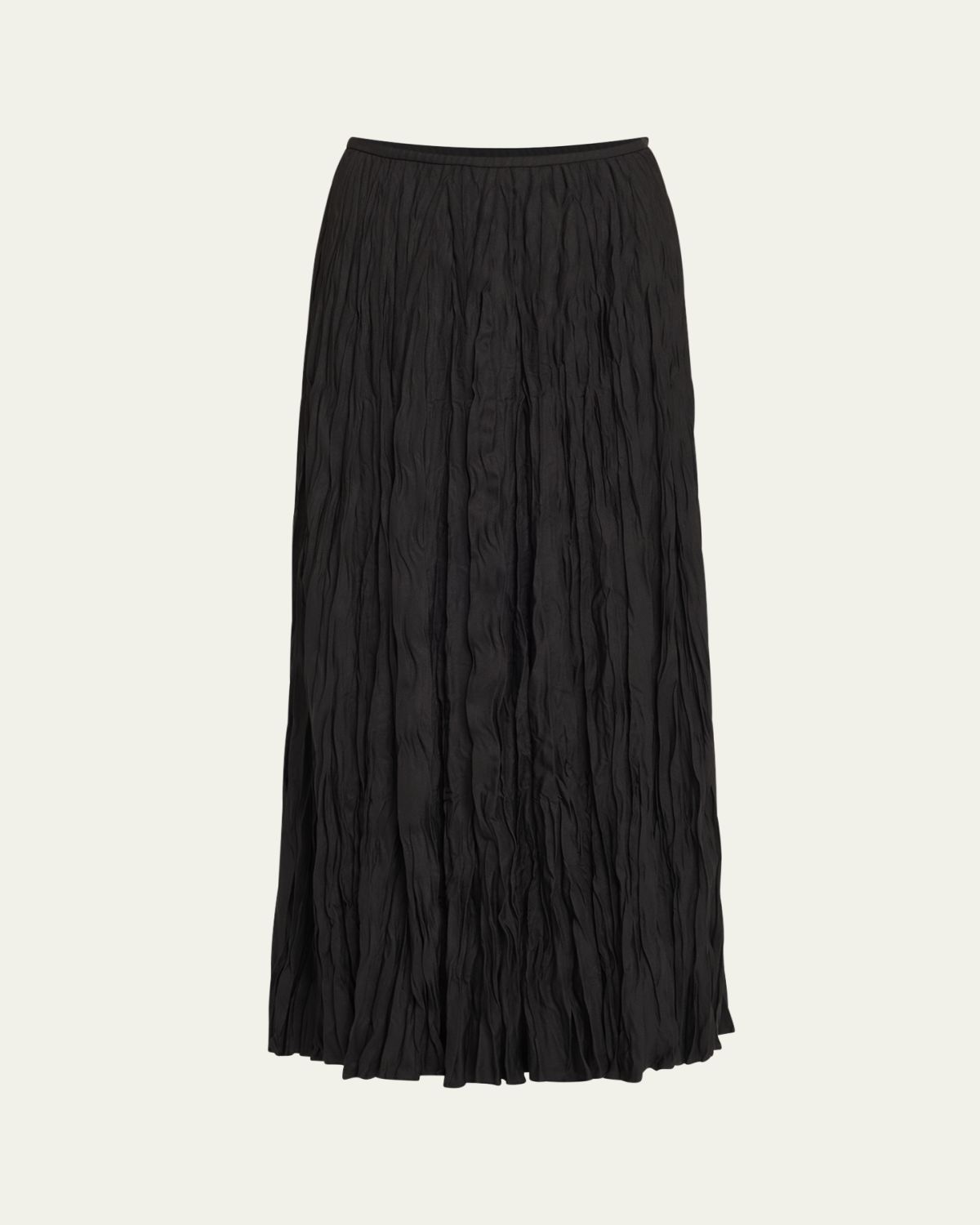 Lafayette 148 New York Crinkled A-Line Midi Skirt